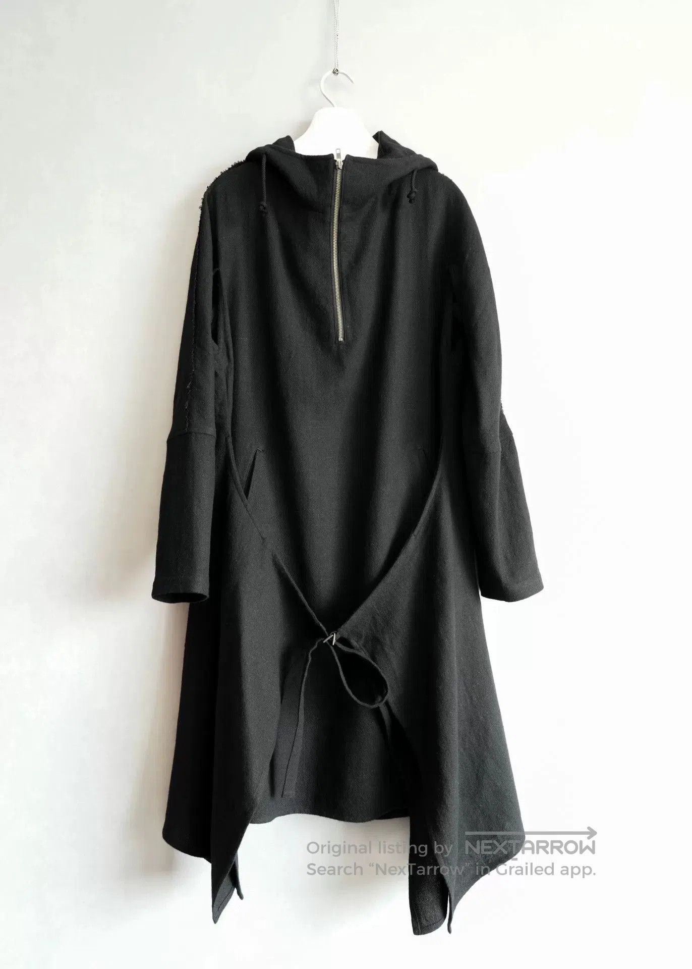 Yohji Yamamoto Yohji Yamamoto Black Hooded Coat. Size S / US 4 / IT 40 - 4 Thumbnail