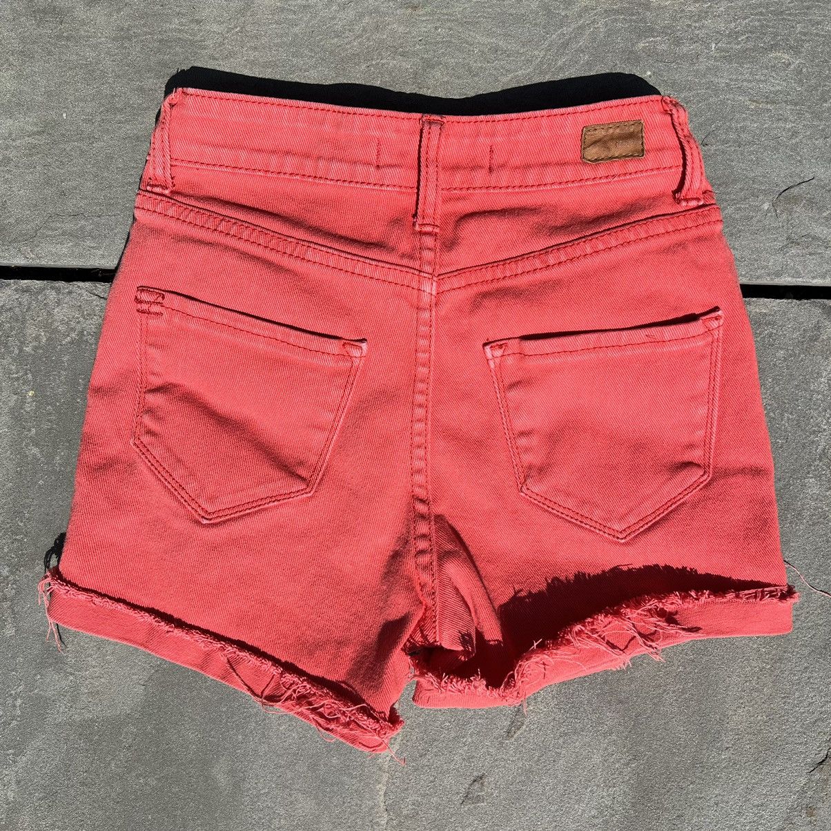 Bdg Salmon High Waist Stretch Denim Shorts Size 24" / US 00 / IT 34 - 2 Thumbnail