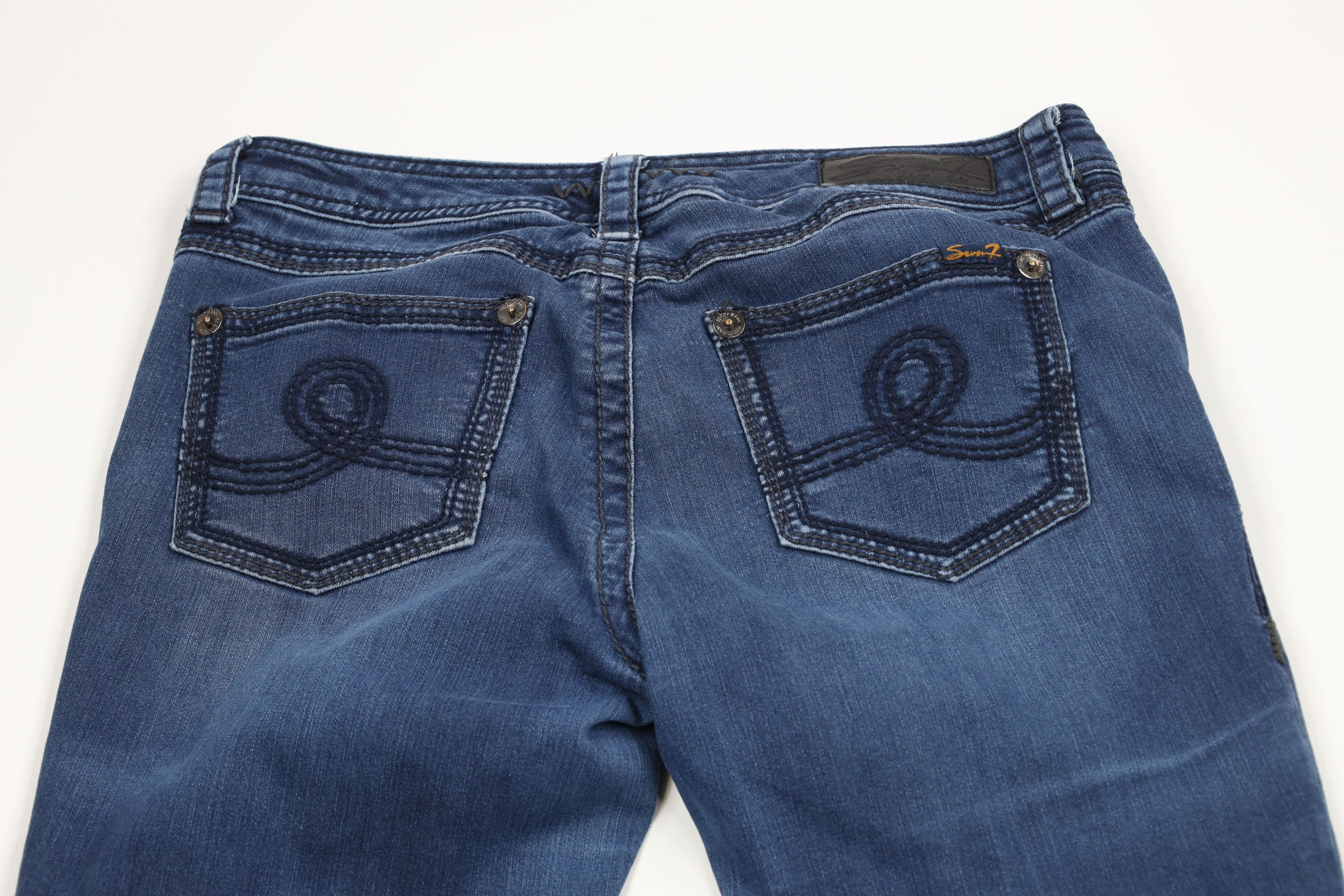 7 For All Mankind × Vintage Seven 7 For All Mankind Thick Stitch Flared Bootcut Jeans Size 34" / US 12 / IT 48 - 11 Thumbnail