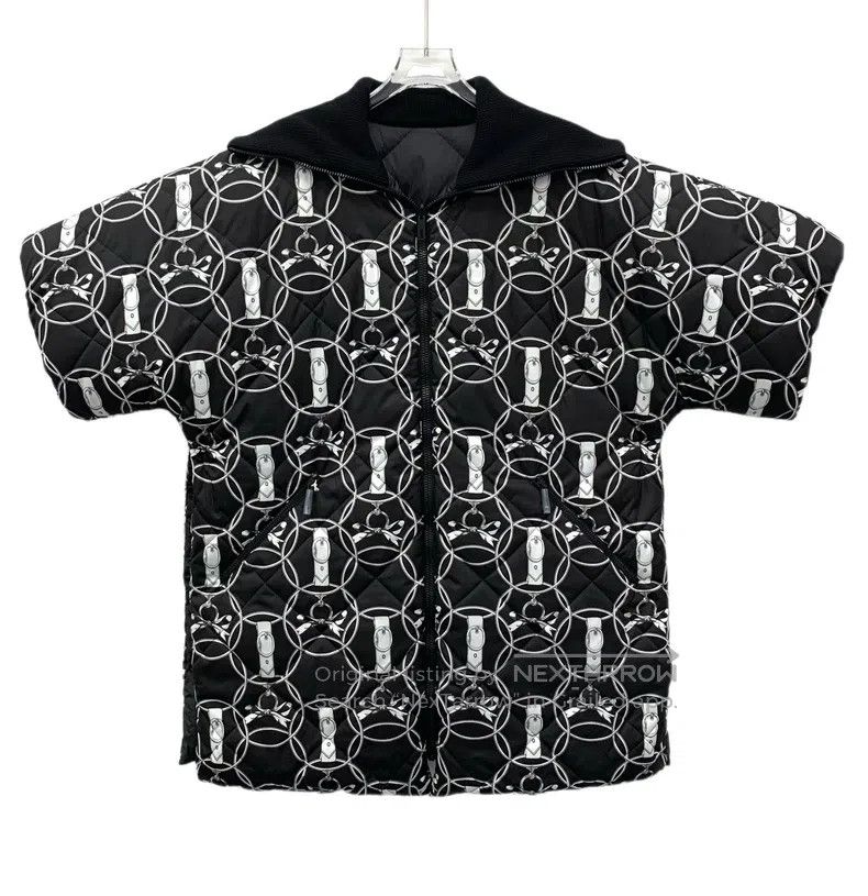 Hermes Hermes Black Diamond Pattern Geometric Printed Two-Sided W Size XXS / US 00 / IT 34 - 1 Thumbnail