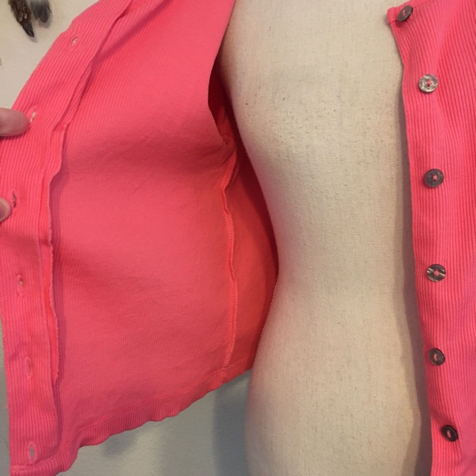Vintage Vintage 80s Moda Int’l pink button front top Size S / US 4 / IT 40 - 6 Thumbnail