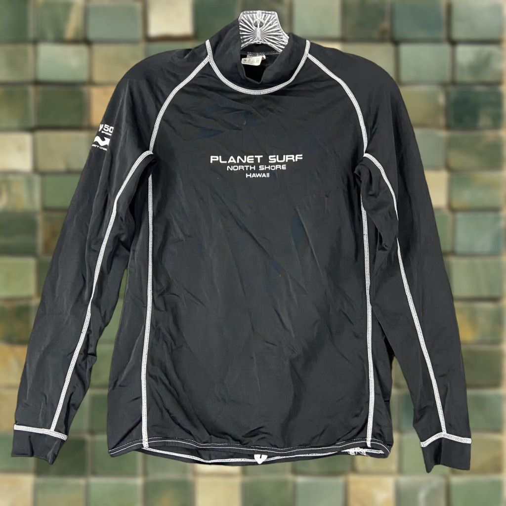 Vintage VINTAGE Planet Surf Rash Guard Long Sleeve Black Women’s Size L North Shore Hawaii Size L / US 10 / IT 46 - 1 Thumbnail
