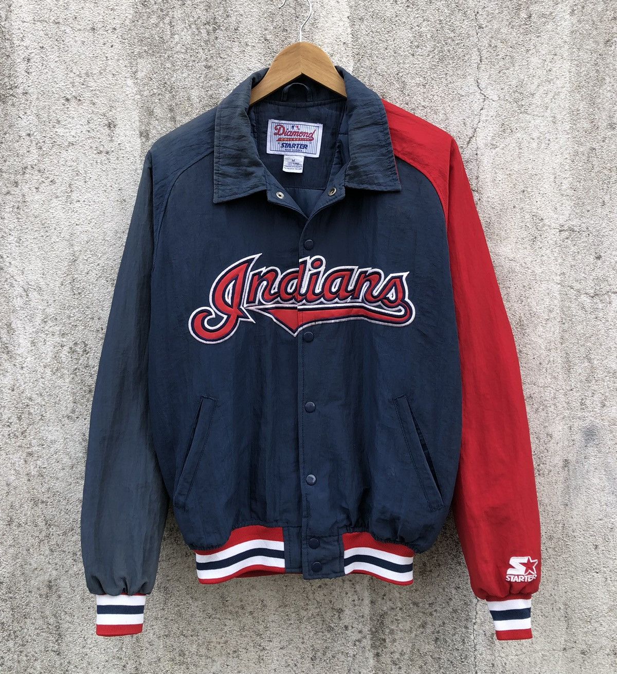 Starter Vintage 90’s STARTER CLEVELAND INDIANS Bomber Jacket Size US M / EU 48-50 / 2 - 5 Thumbnail