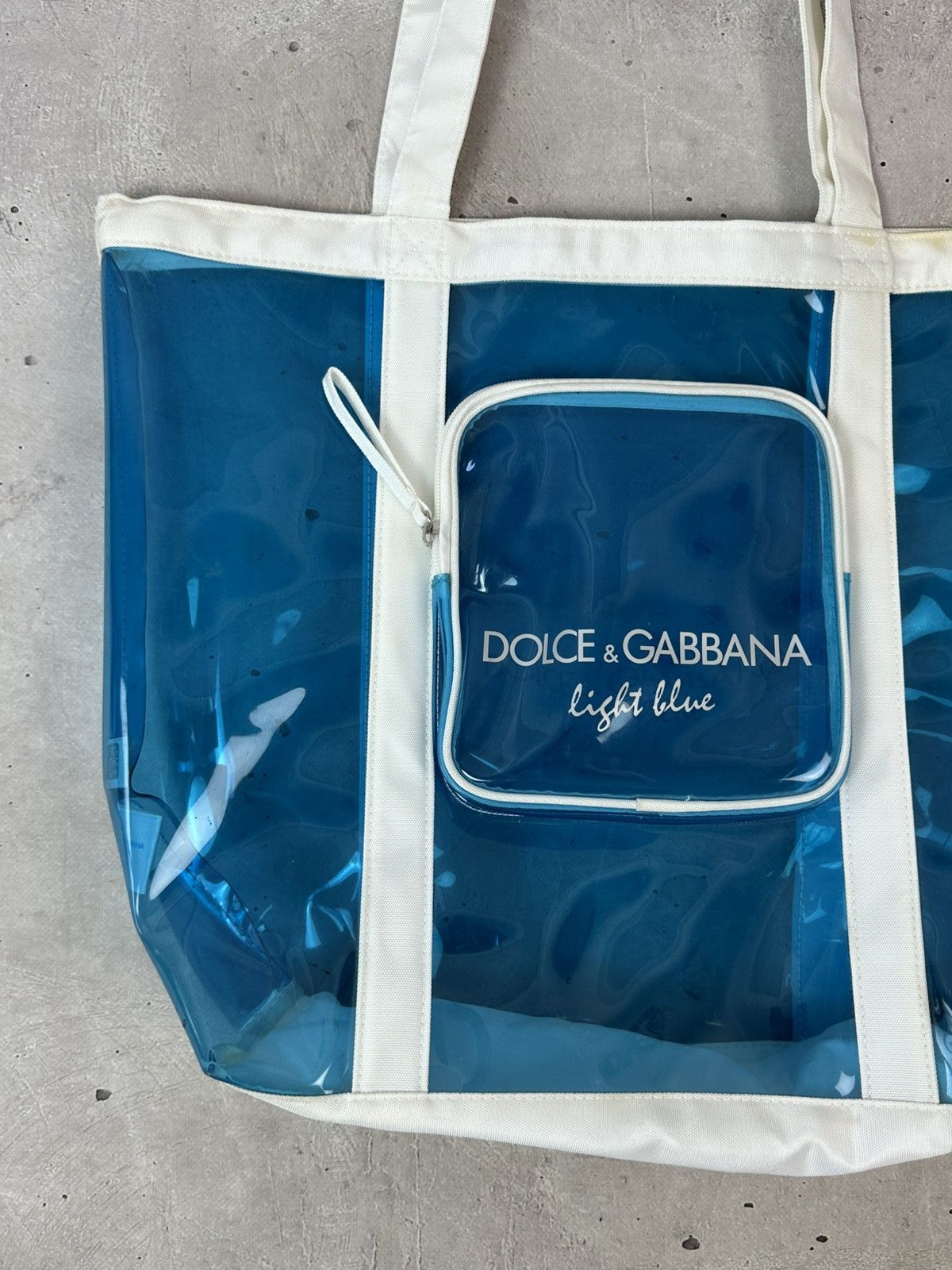 Dolce & Gabbana Vintage Dolce&Gabbana Light Blue Tote Beach Bag Size ONE SIZE - 3 Thumbnail