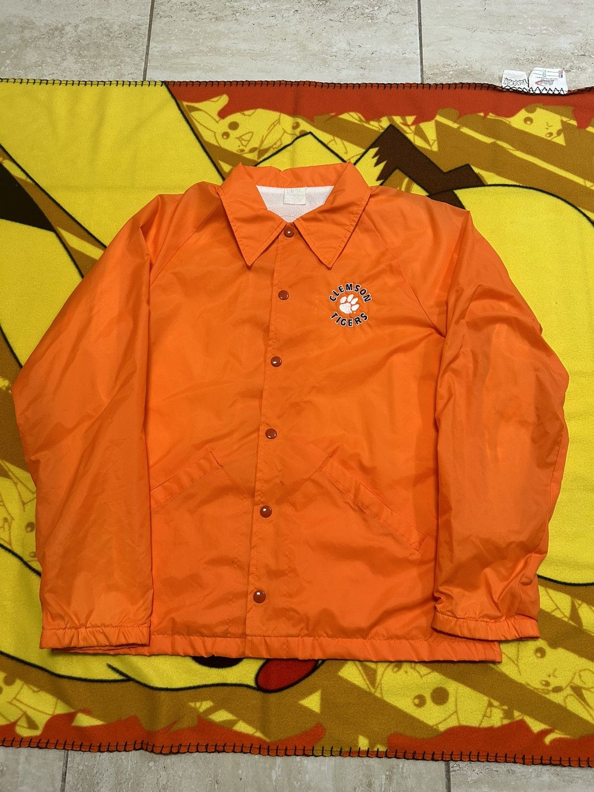 Clemson Beanie Clemson Tigers Paw Print Patch - Iron On, 2.5 Inch, Orange & Purple, College Logo Clemson Sweatshirt - Foto 3