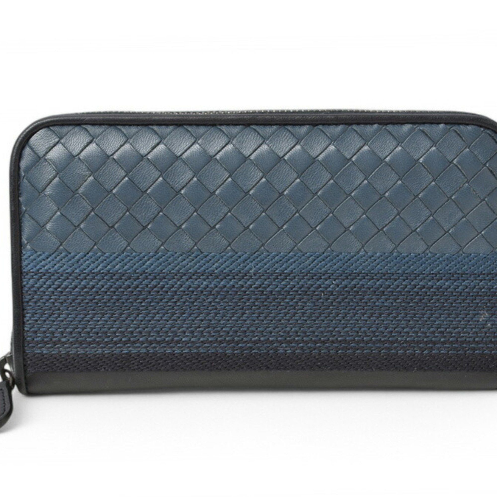 Bottega Veneta BOTTEGA VENETA Wallet, Round, Navy Multi Size ONE SIZE - 1 Thumbnail