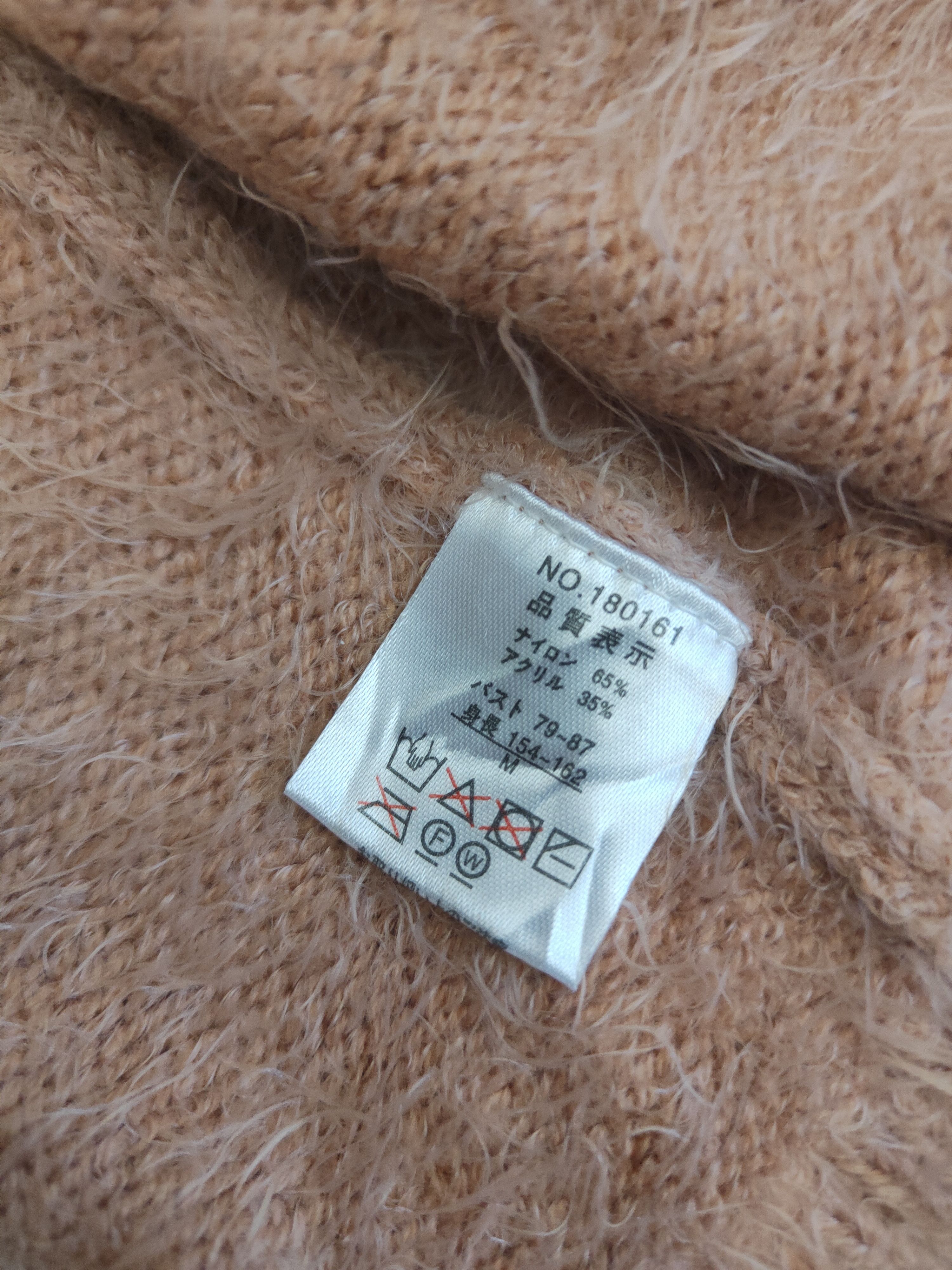 Japanese Brand DL Japanese Brand Orange Fur Mohair Shaggy Knitwear #46-445 Size L / US 10 / IT 46 - 11 Thumbnail