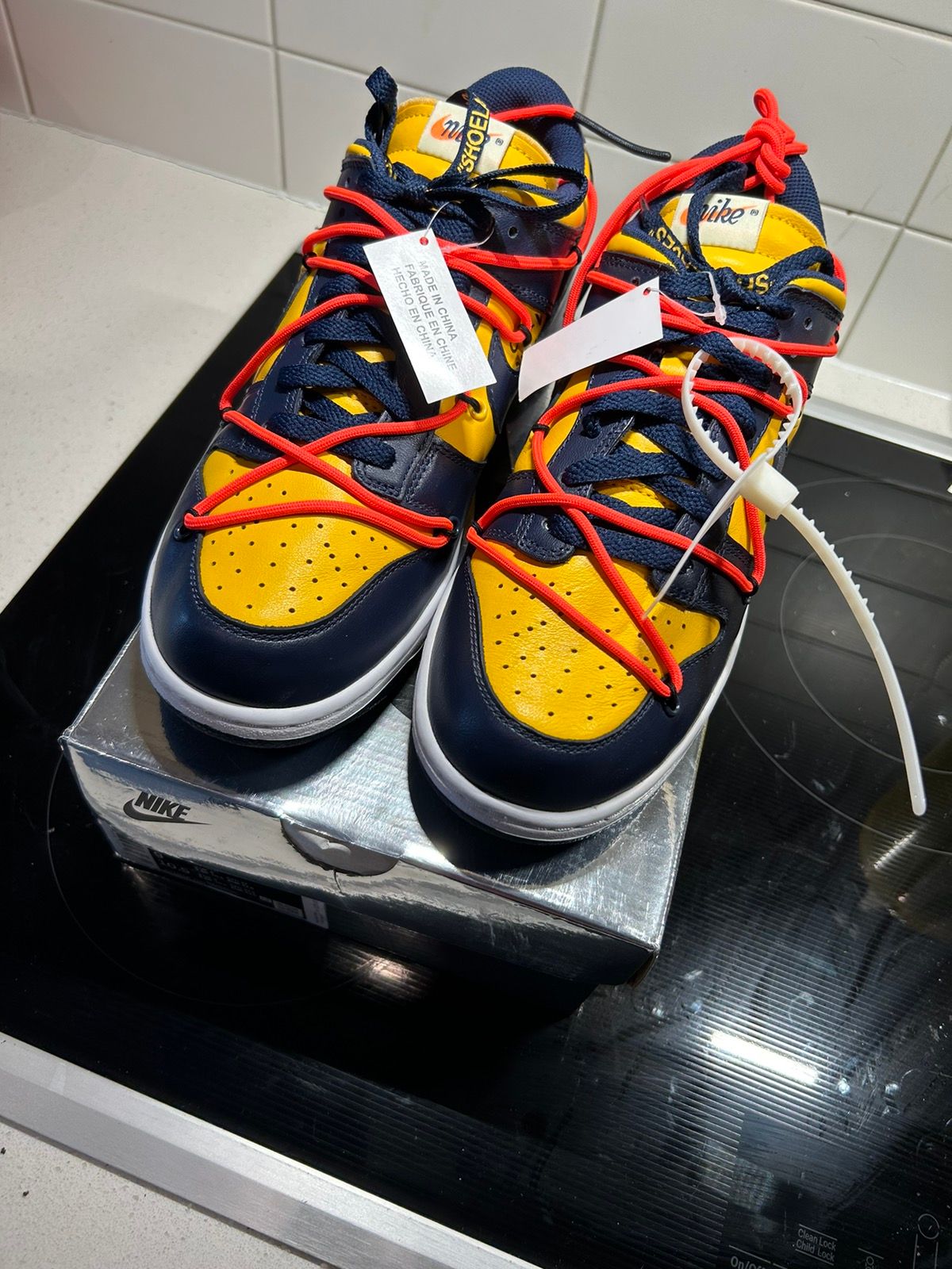 Pre-owned Nike X Off White Nike X Off-white Virgil Abloh Dunk Low Shoes In Midnight Navy