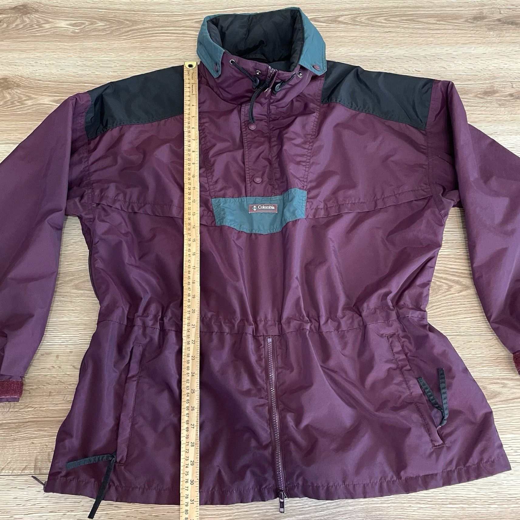 Rains VINTAGE Columbia Ski Jacket Windbreaker Men XL Purple Nylon Hooded Snowboard Wind Rain Size US XL / EU 56 / 4 - 4 Thumbnail