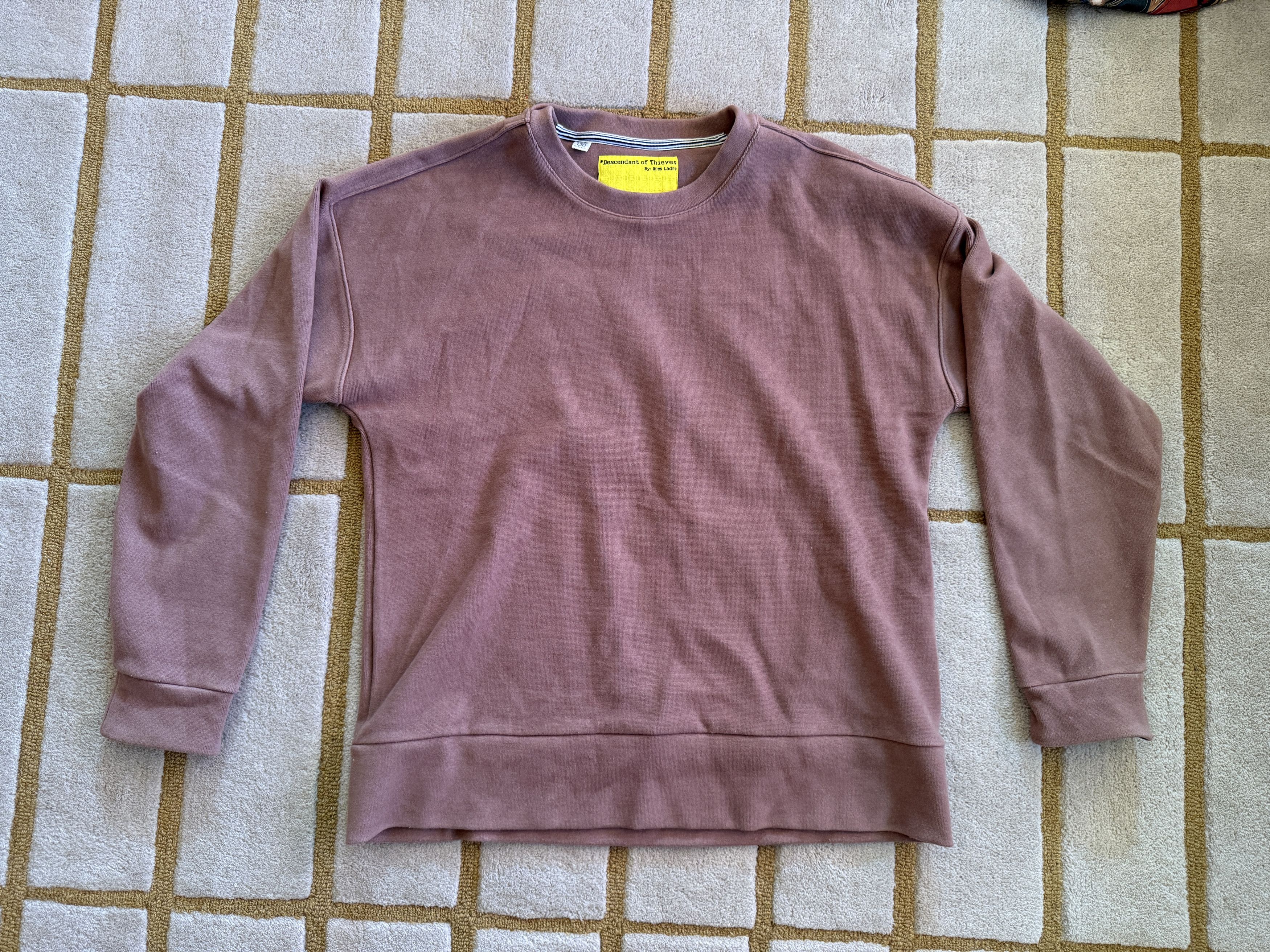 Descendant of Thieves Limpyo Knit Relax Fit Sweatshirt (Almond Color) Size US L / EU 52-54 / 3 - 1 Thumbnail