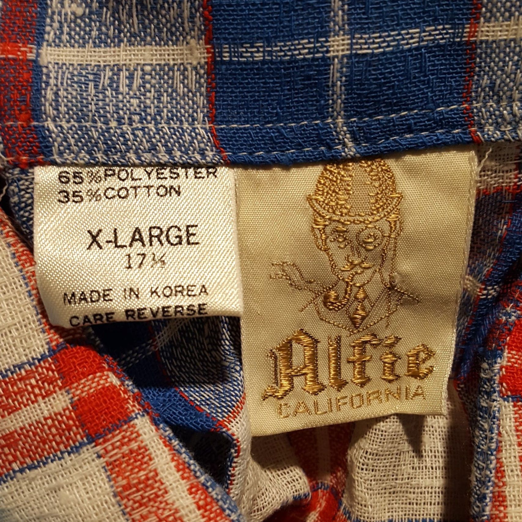 Vintage VINTAGE Alfie 70s California Woven Plaid Button-Up Men's XL Shirt Size US XL / EU 56 / 4 - 7 Thumbnail