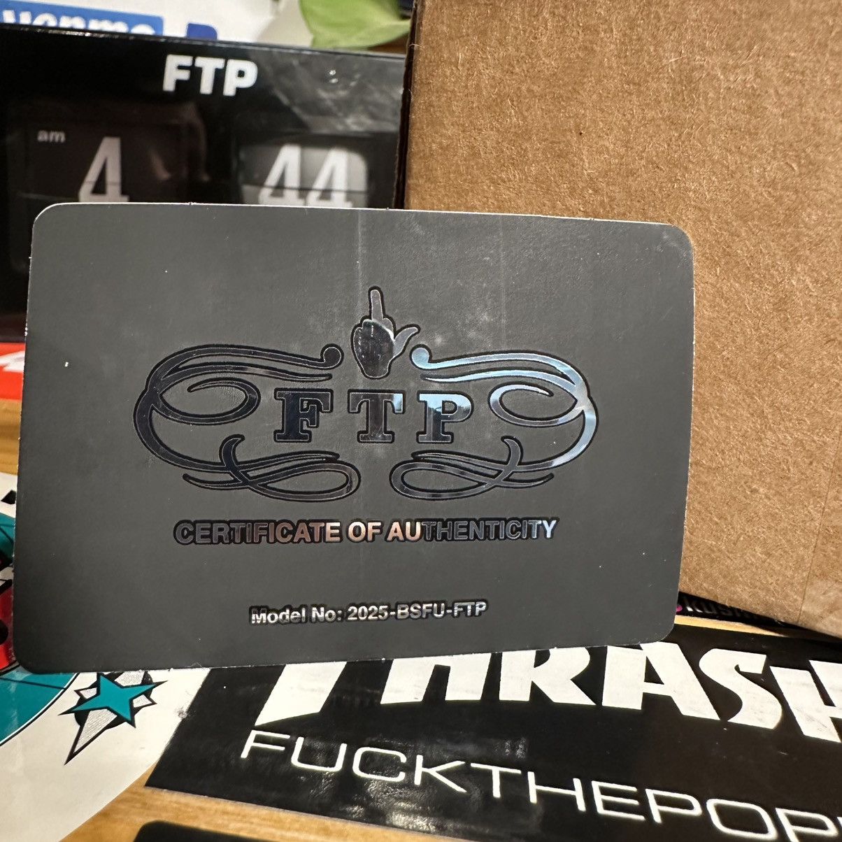 Fuck The Population FTP movement time piece 2025 bsfu ftp DS. Sealed Size ONE SIZE - 8 Thumbnail