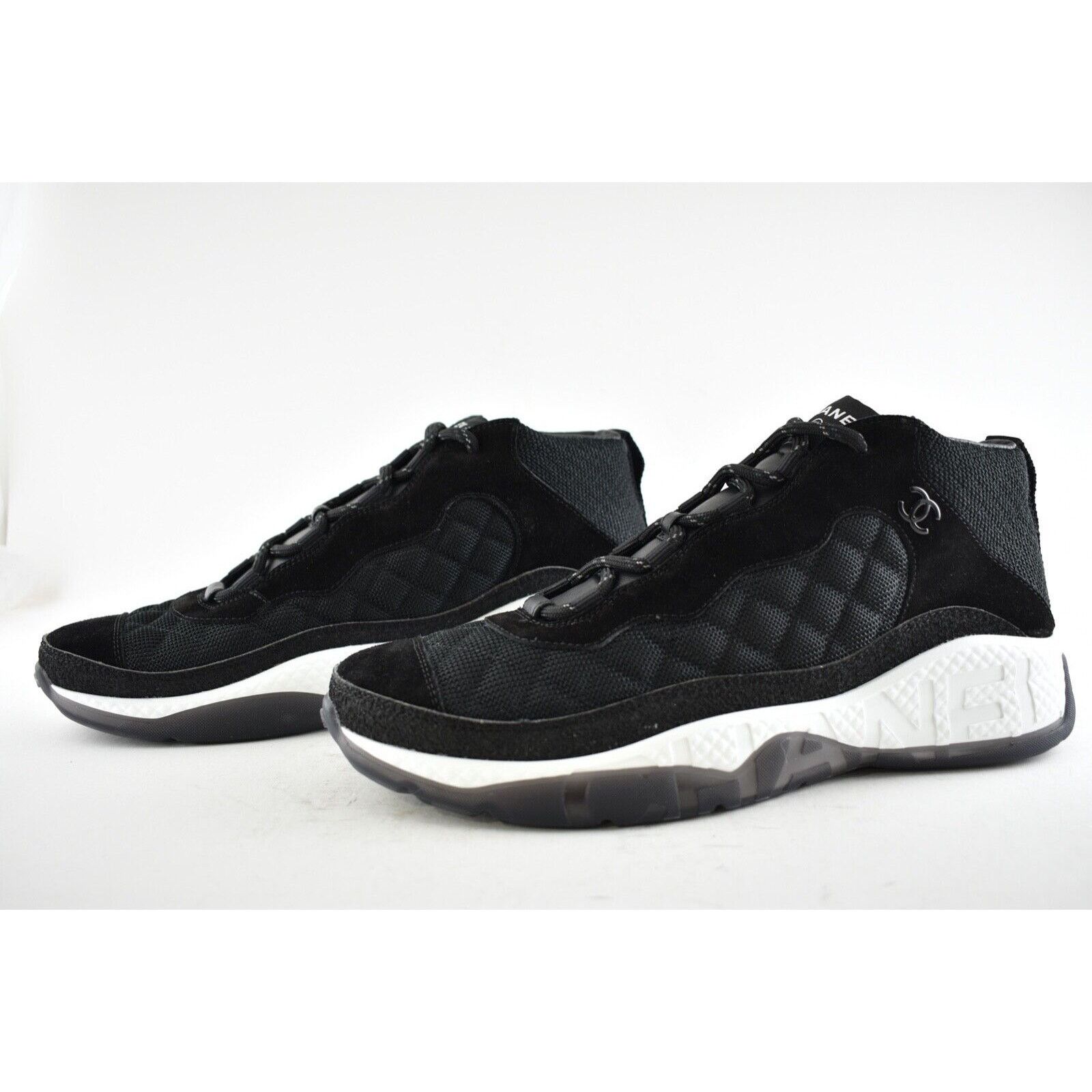 Chanel Chanel 21B Mens Logo Lace Up Mid Top Trainer Sneaker 44 11 Size US 11 / EU 44 - 10 Thumbnail