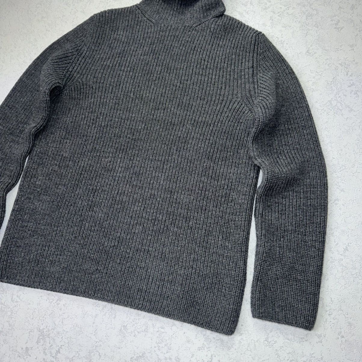 Prada Vintage 00’ Prada Wool Knit Ribbed Turtleneck Sweater Size US XL / EU 56 / 4 - 3 Thumbnail