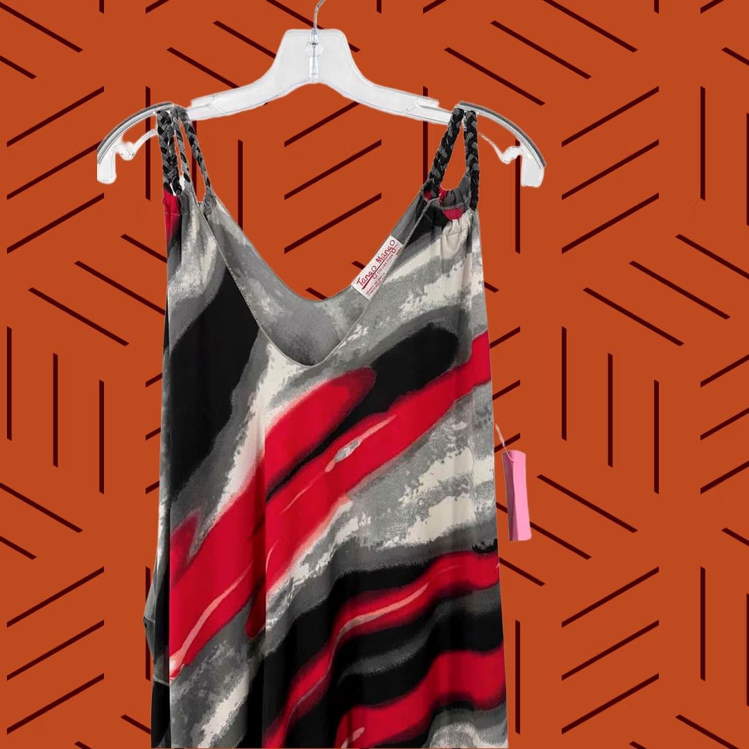 Mango Pre-Owned Tango Mango Grey Size Large Hi-Low Sleeveless Dress Size L / US 10 / IT 46 - 1 Thumbnail