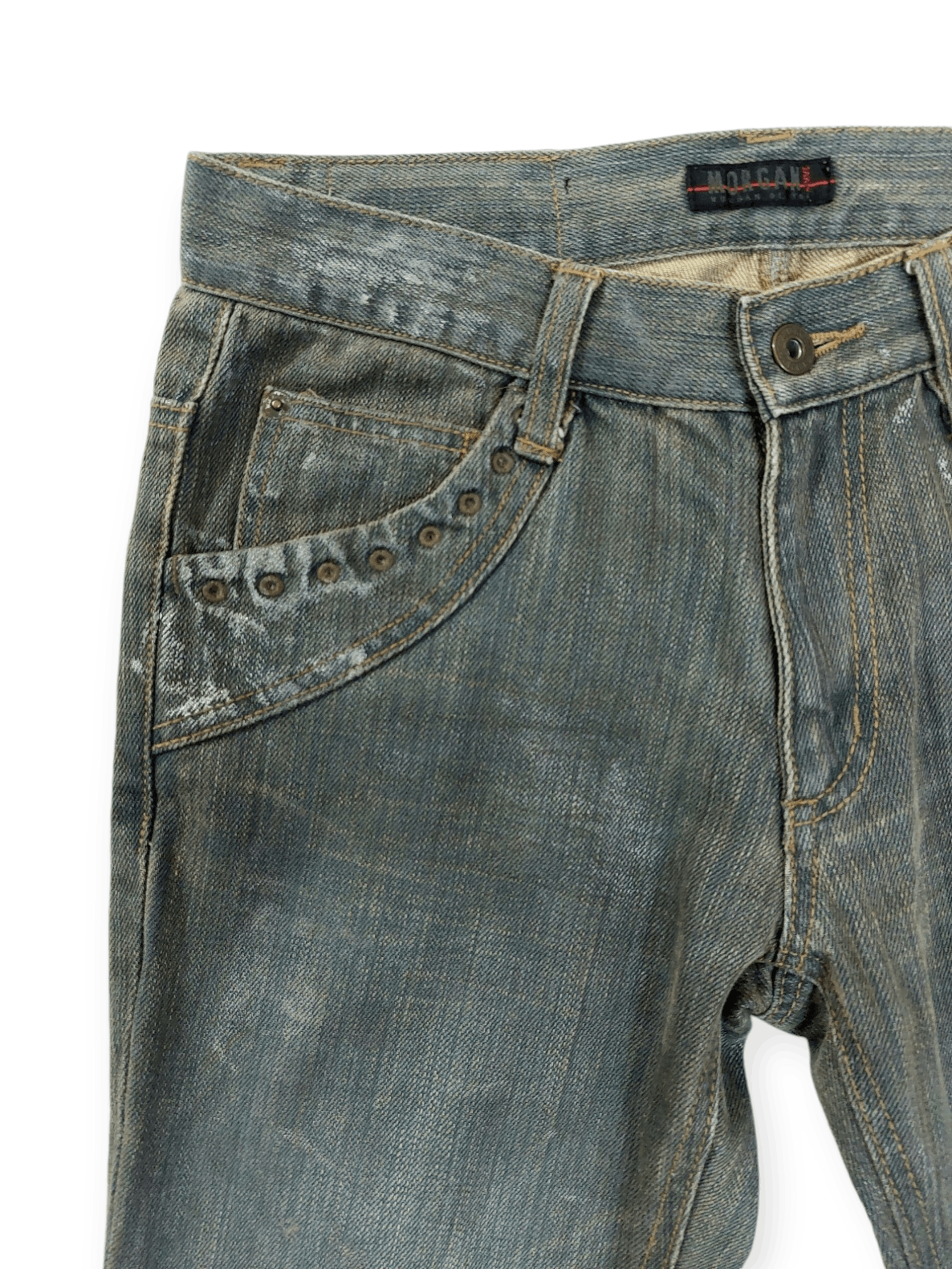 Morgan Homme Morgan Homme Acid Wash Rare Design Size US 29 - 8 Thumbnail