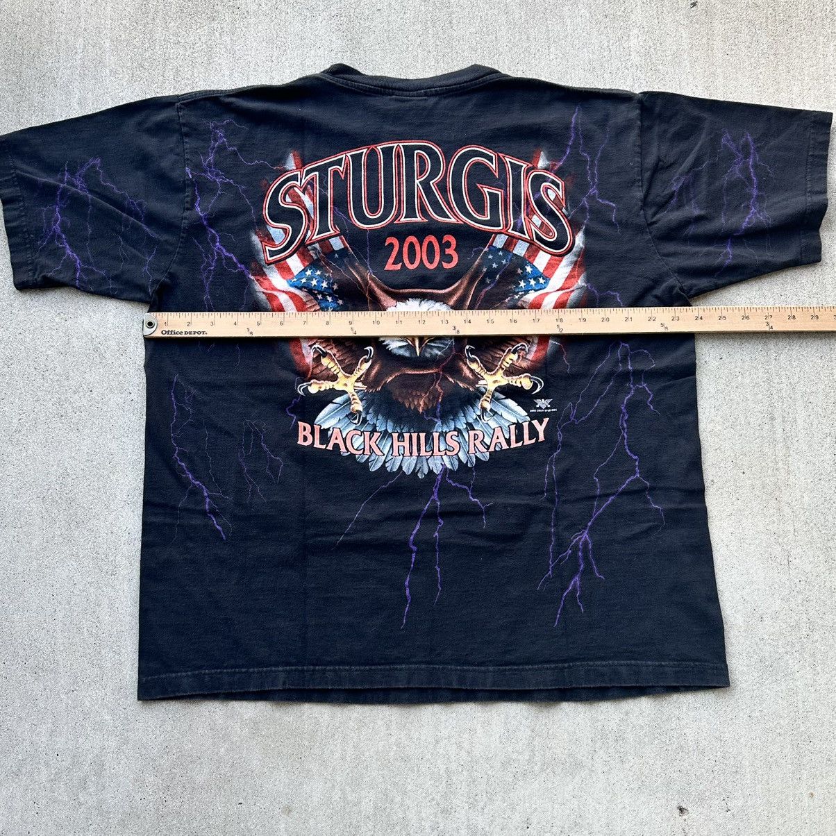 Vintage Vintage Sturgis 03 Bike Rally T Shirt Lighting Bolt Eagle Size US XL / EU 56 / 4 - 6 Thumbnail