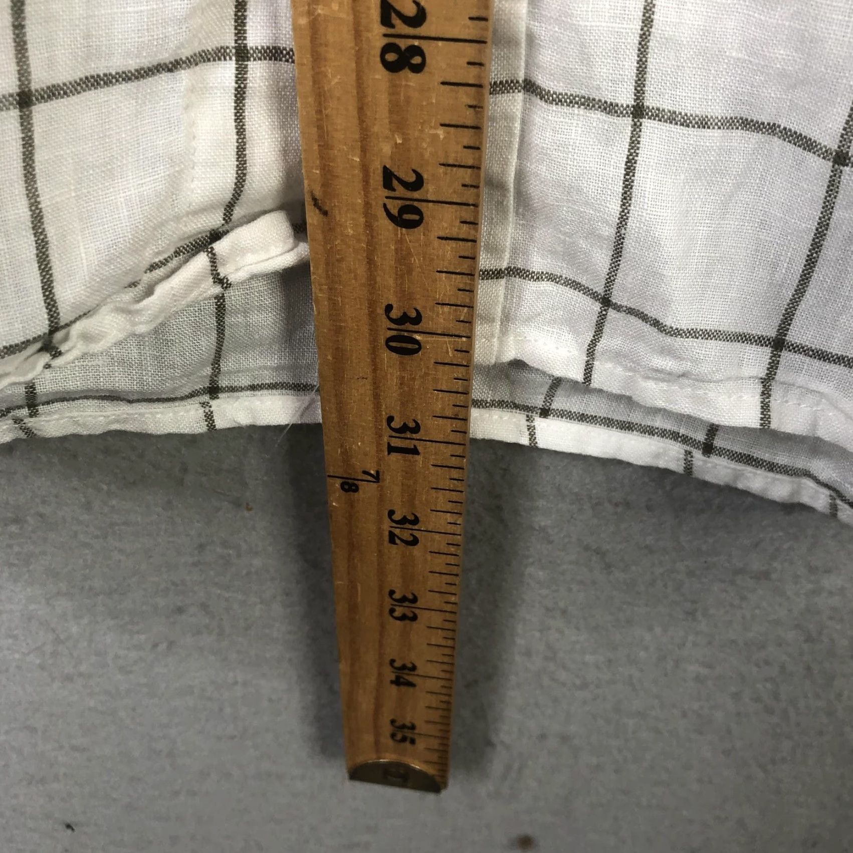 Cremieux Cremieux Collection Shirt Mens Large White Linen Windowpane Elbow Patch Casual Size US L / EU 52-54 / 3 - 6 Thumbnail