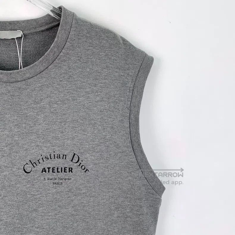 Dior Dior Gray logo letter print cotton round-neck sleeveless s Size US XL / EU 56 / 4 - 3 Thumbnail