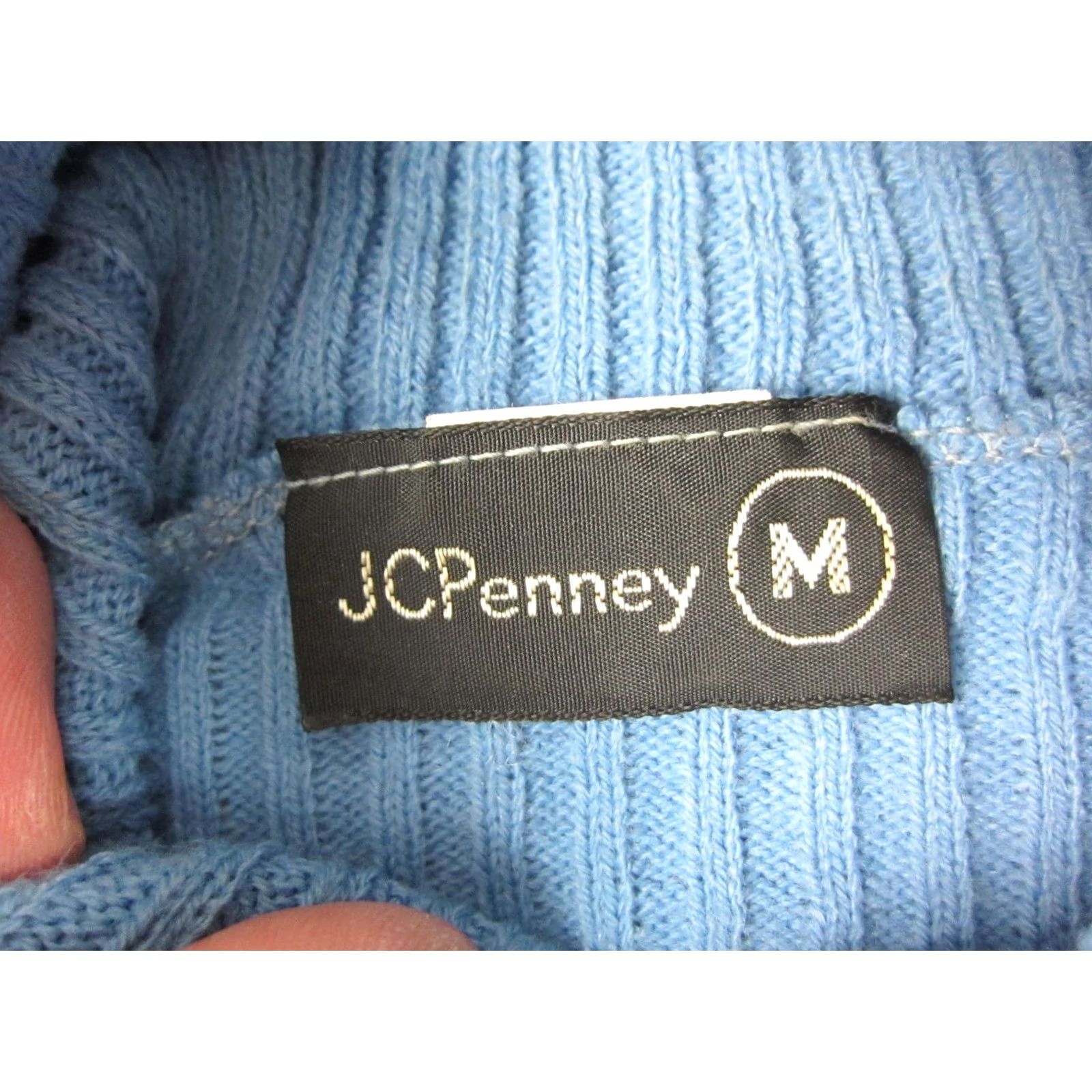 JCPenney VINTAGE JCPenney Sweater Womens M Blue Ribbed Turtleneck Knit 60s 70s Pullover Blue Ribbed Turtleneck Knit 60s 70s Womens M Blue JCPenney Sweater Size M / US 6-8 / IT 42-44 - 4 Thumbnail