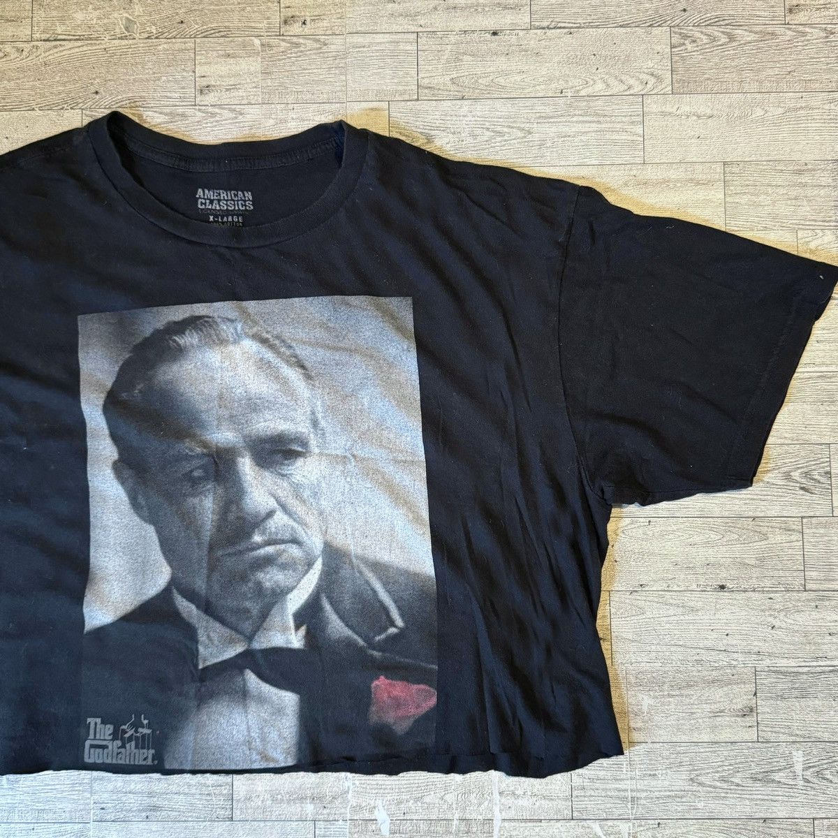 Vintage American Classics, Retro, The Godfather, Raw Hem Cropped Tee Size XL / US 12-14 / IT 48-50 - 4 Thumbnail