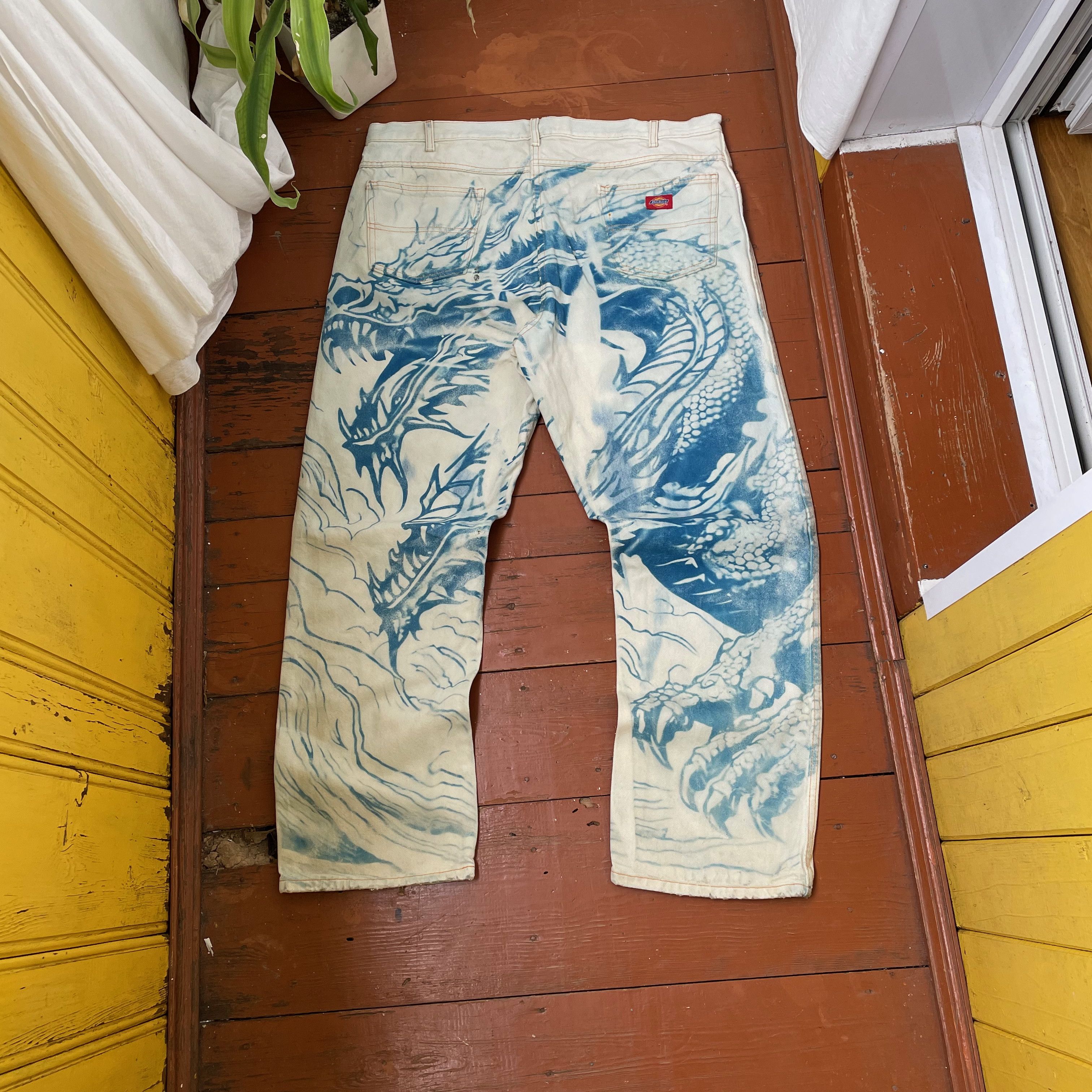 Dickies Dickies baggy denim jeans big size pants crazy custom Size US 42 / EU 58 - 2 Thumbnail