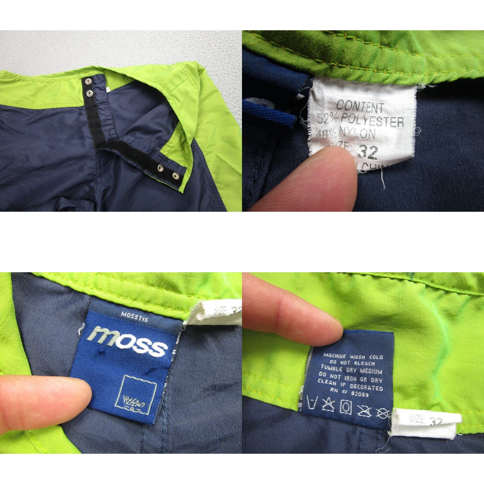 Mossimo VINTAGE Mossimo Shorts Mens 32 Blue Green Neon Swim Trunks Surf 80s 90s Size US 32 / EU 48 - 8 Thumbnail