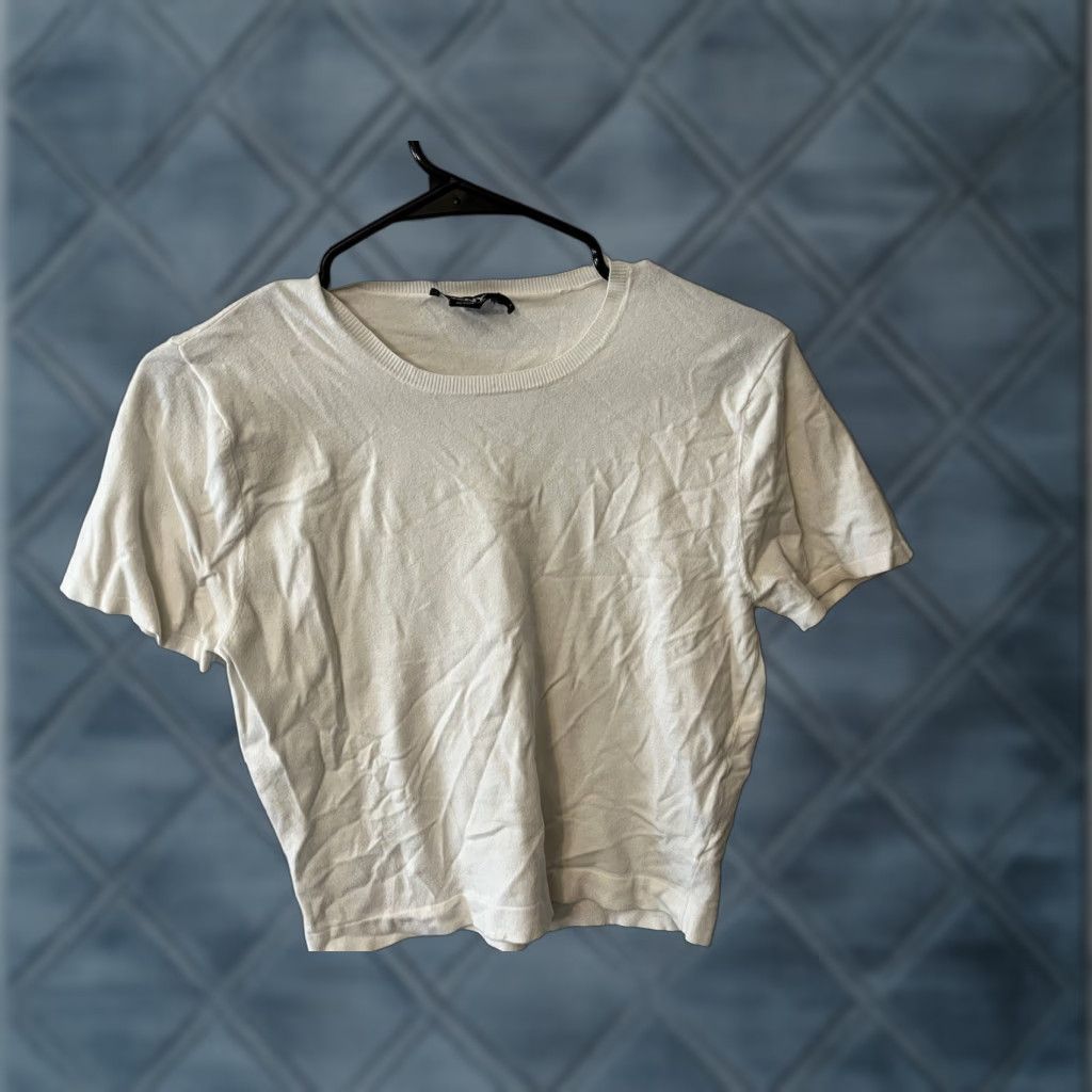 DKNY DKNY Women’s Basic T-Shirt Size S White 100% Cotton Short Sleeve Round Neck Casual Womens Size S / US 4 / IT 40 - 1 Thumbnail