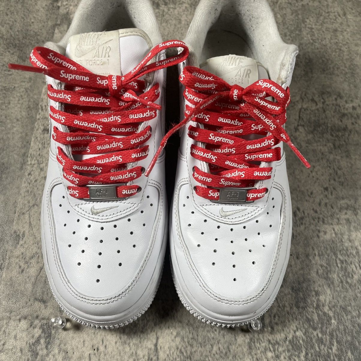 Nike Supreme x Nike Airforce 1 Low Top Sneakers Size US 4 / IT 34 - 4 Thumbnail