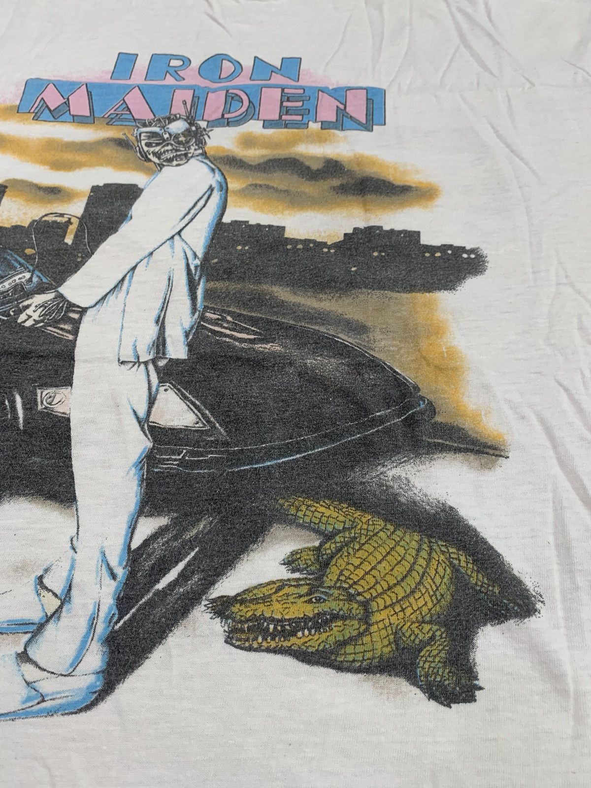 Band Tees × Vintage VTG 80s IRON MAIDEN FLORIDA TOUR BAND SHIRT Size US L / EU 52-54 / 3 - 3 Thumbnail