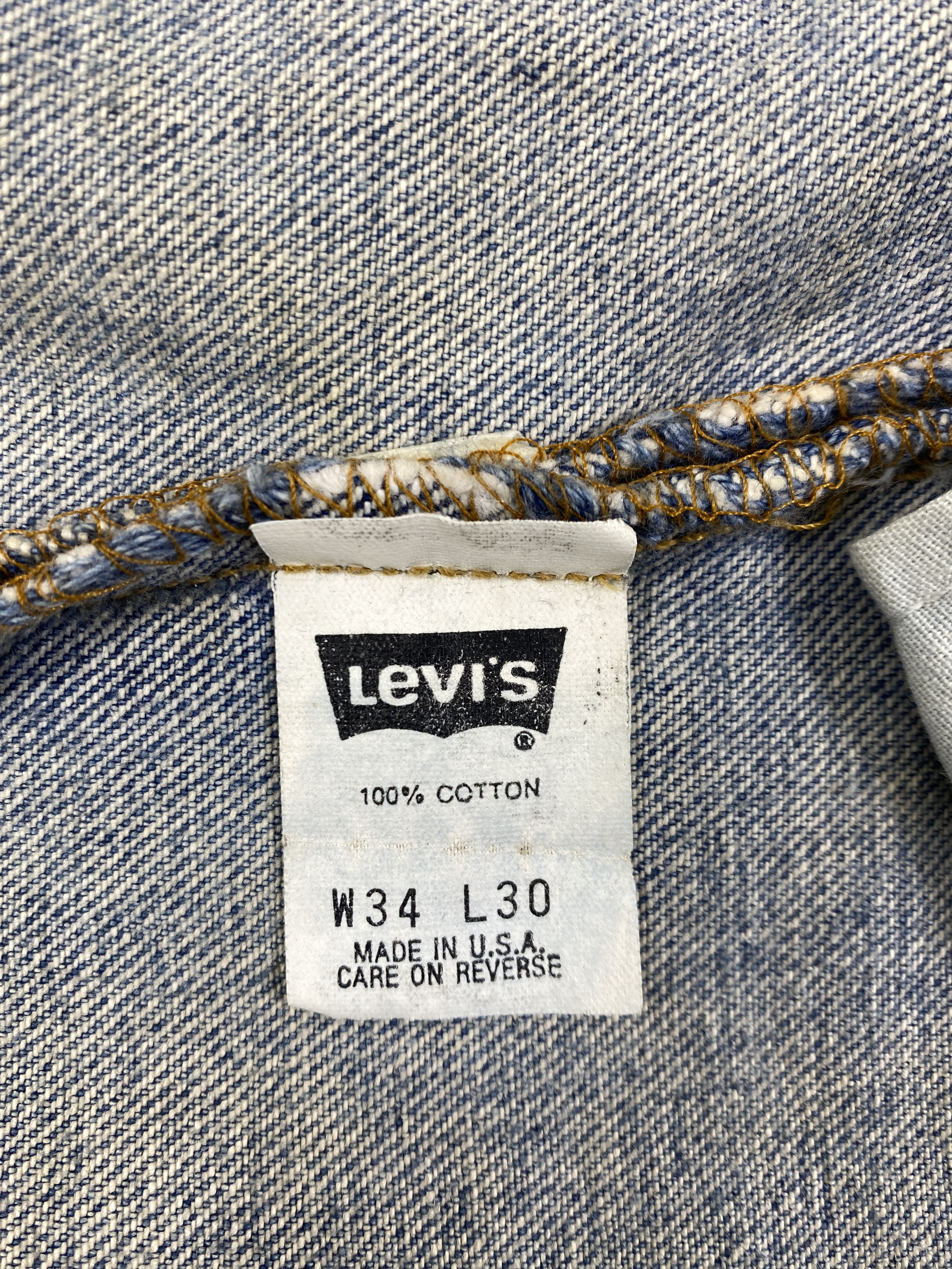 Japanese Brand Dirty Light Blue Vintage Levis 501 USA Jeans 33x29 - JN3176 Size US 33 - 9 Thumbnail
