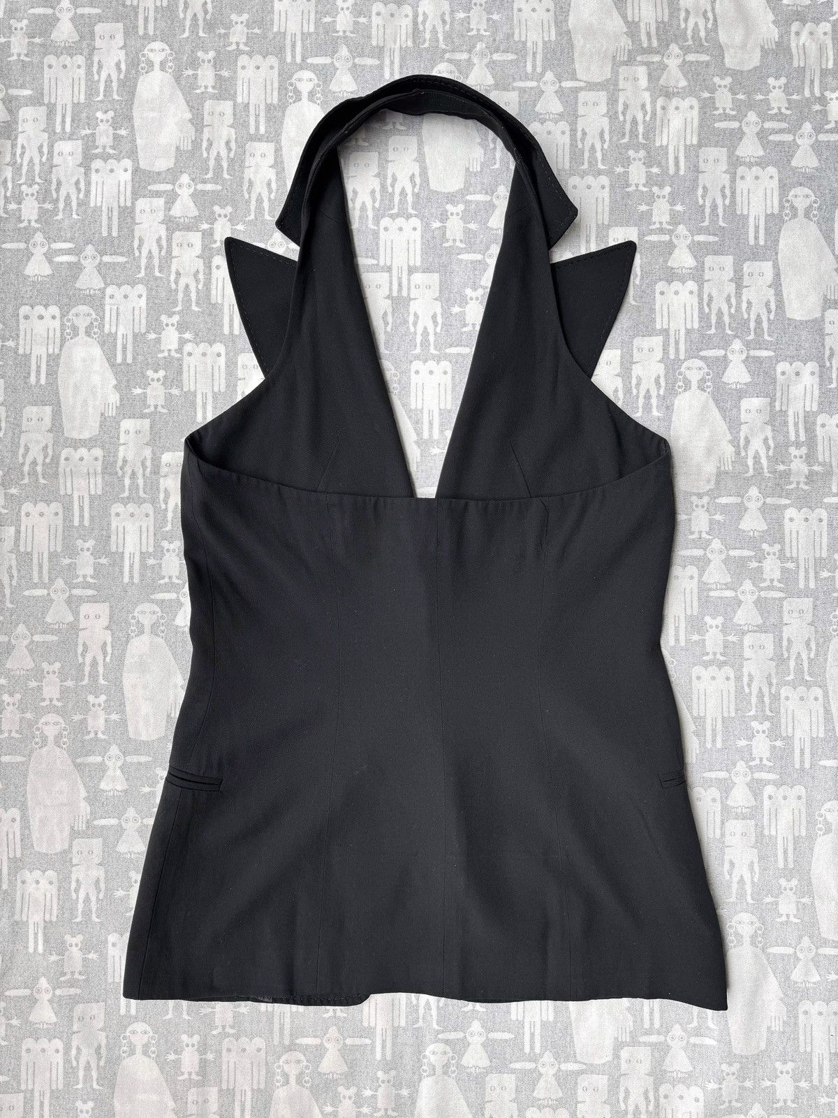 Ann Demeulemeester Ann Demeulemeester SS96 Backless Peak Lapel Vest Size 40S - 3 Thumbnail