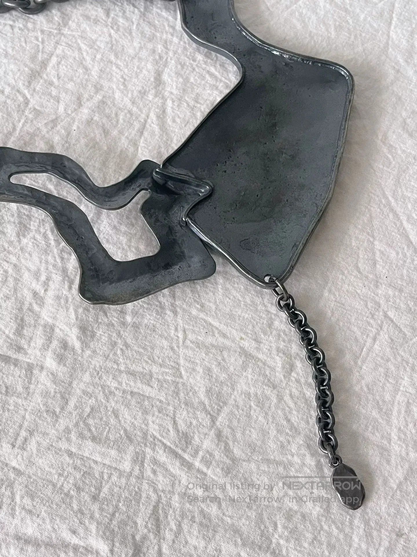 KIJIMA TAKAYUKI EIKO KONDO Artistic Metal Asymmetrical Necklace. Size ONE SIZE - 8 Thumbnail