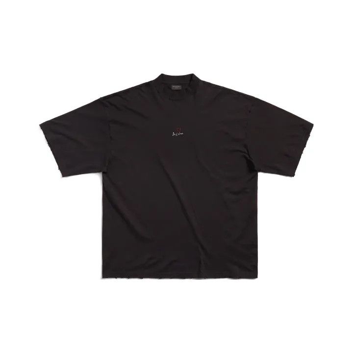 Balenciaga Balenciaga Black Casual Embroidered T-Shirt 0079 Size US XS / EU 42 / 0 - 1 Thumbnail