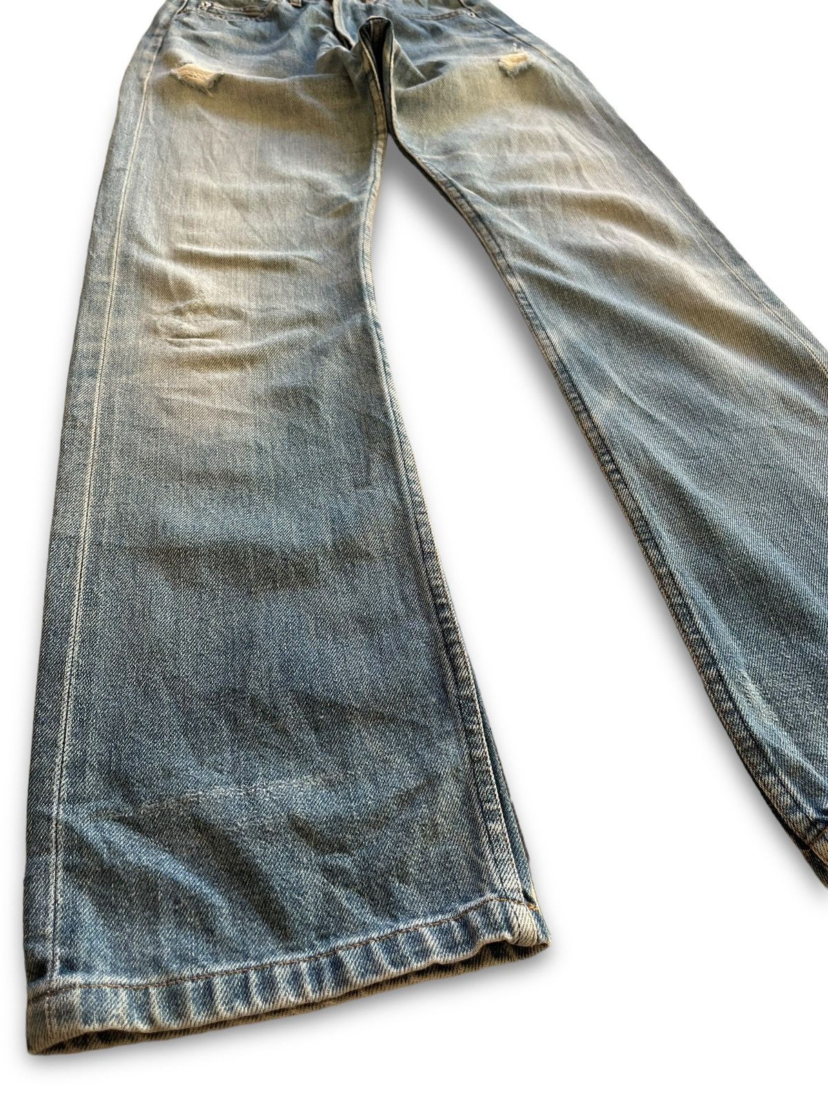 A.P.C. Vintage APC Rue De Fleurus Paris Selvedge Distressed Jeans Size 22" - 6 Thumbnail