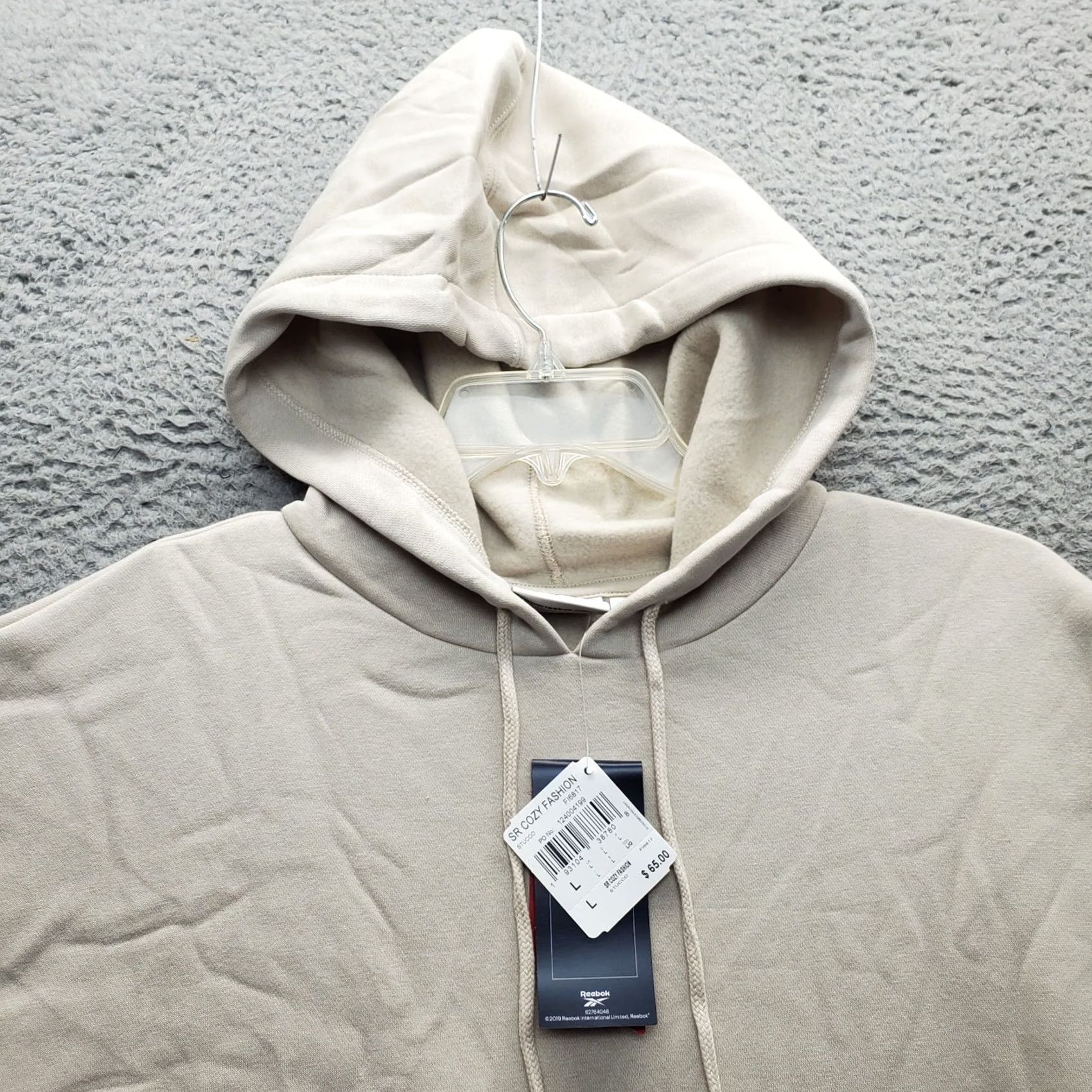 Reebok Reebok Hoodie Womens L Tan Studio Cozy Fashion Fleece Lined Raglan Sleeve Womens Size L Tan Pattern: Solid 55 in Chest NWT Mens Womens Girls Boys Size L / US 10 / IT 46 - 5 Thumbnail