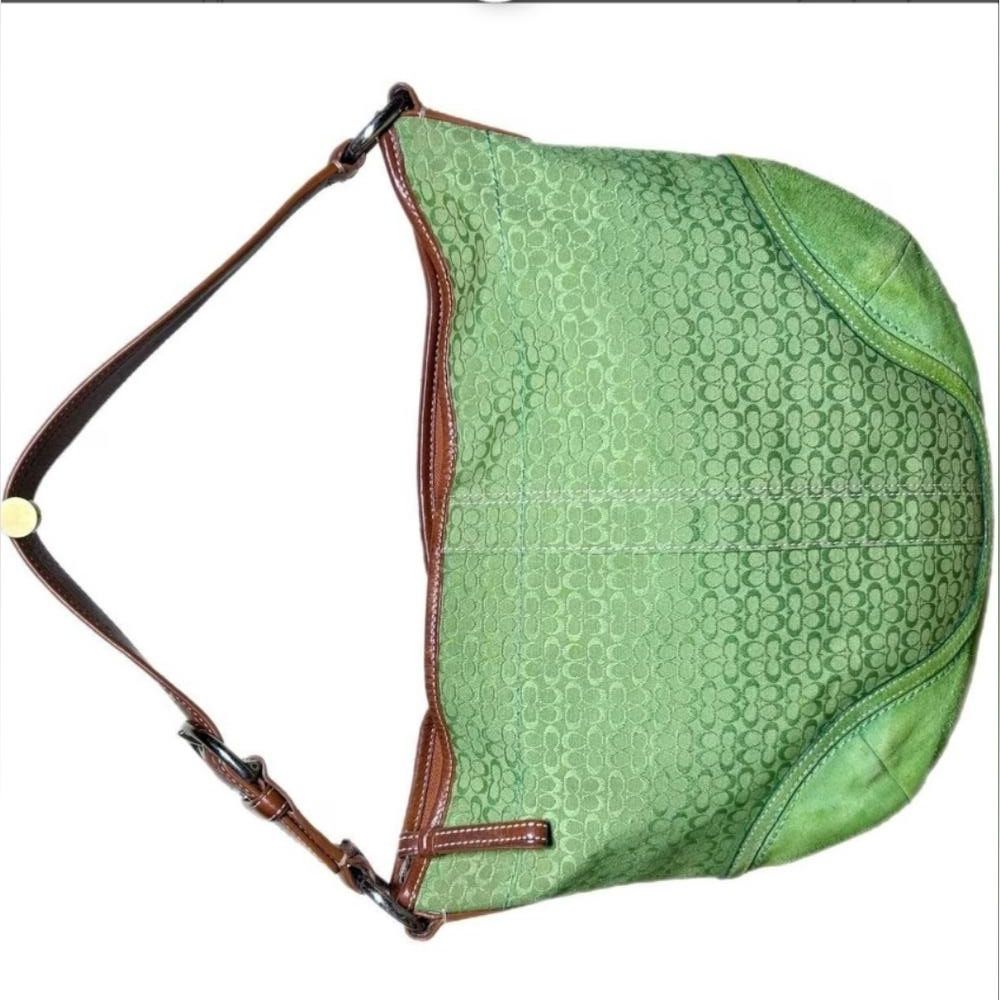Old Coach Vintage Soho Hobo Hampton Shoulder Bag 7472 Green