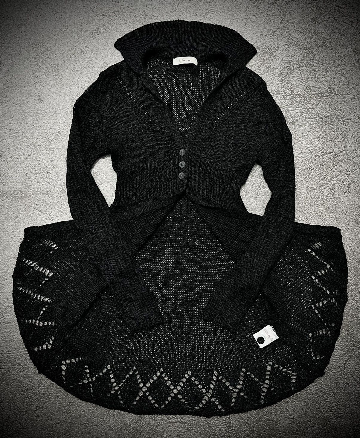 Eterno Gothic Grunge Black Long Cardigan IfSixWasNine Style