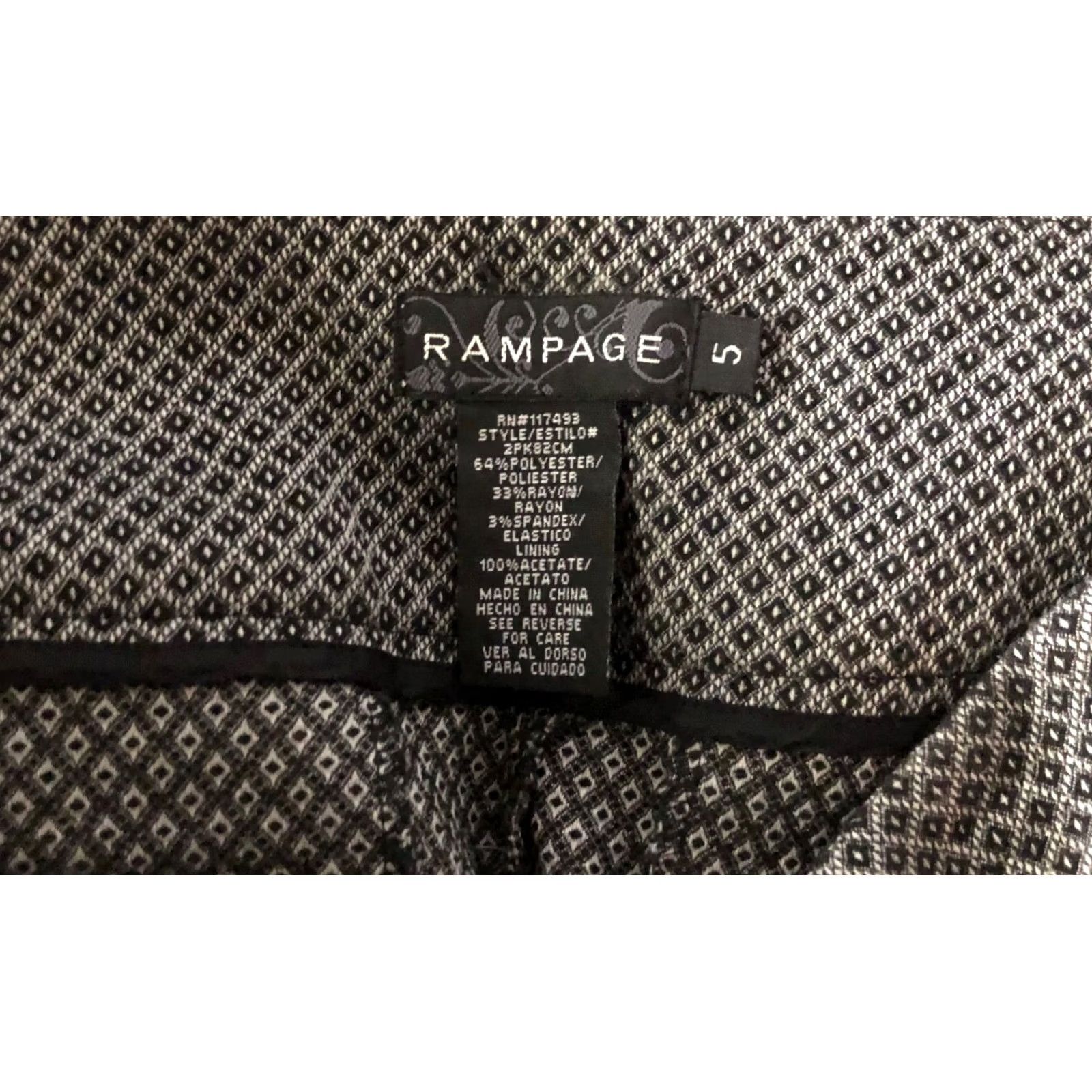 Vintage VINTAGE Rampage Pants Womens 5 Black Blk Rhinestone Tapered Low Rise Y2K Coquette Gothic Size 27" / US 4 / IT 40 - 5 Thumbnail