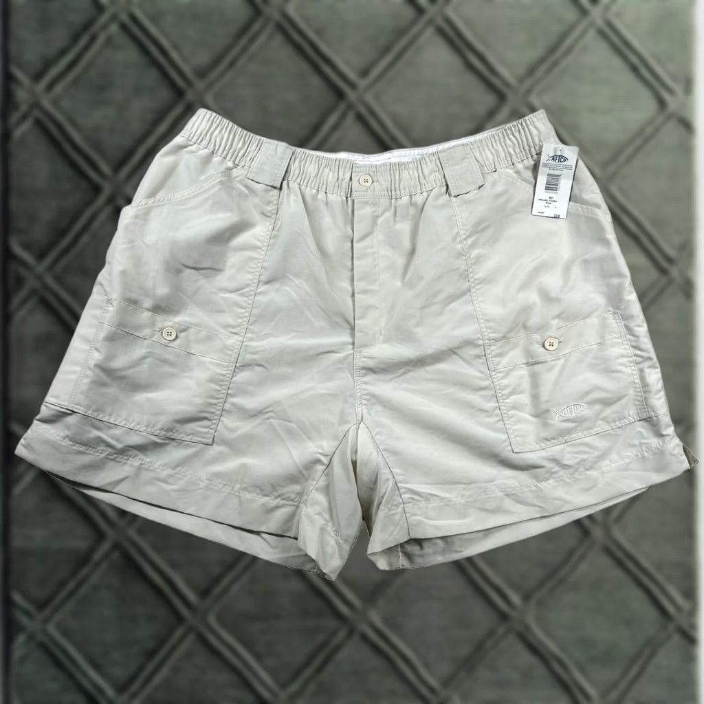 Vintage VINTAGE AFTCO Mens 42 Nylon 6" High Rise Fishing Cargo Shorts Ivory Beach Outdoor 90s Mens Size US 42 / EU 58 - 1 Thumbnail