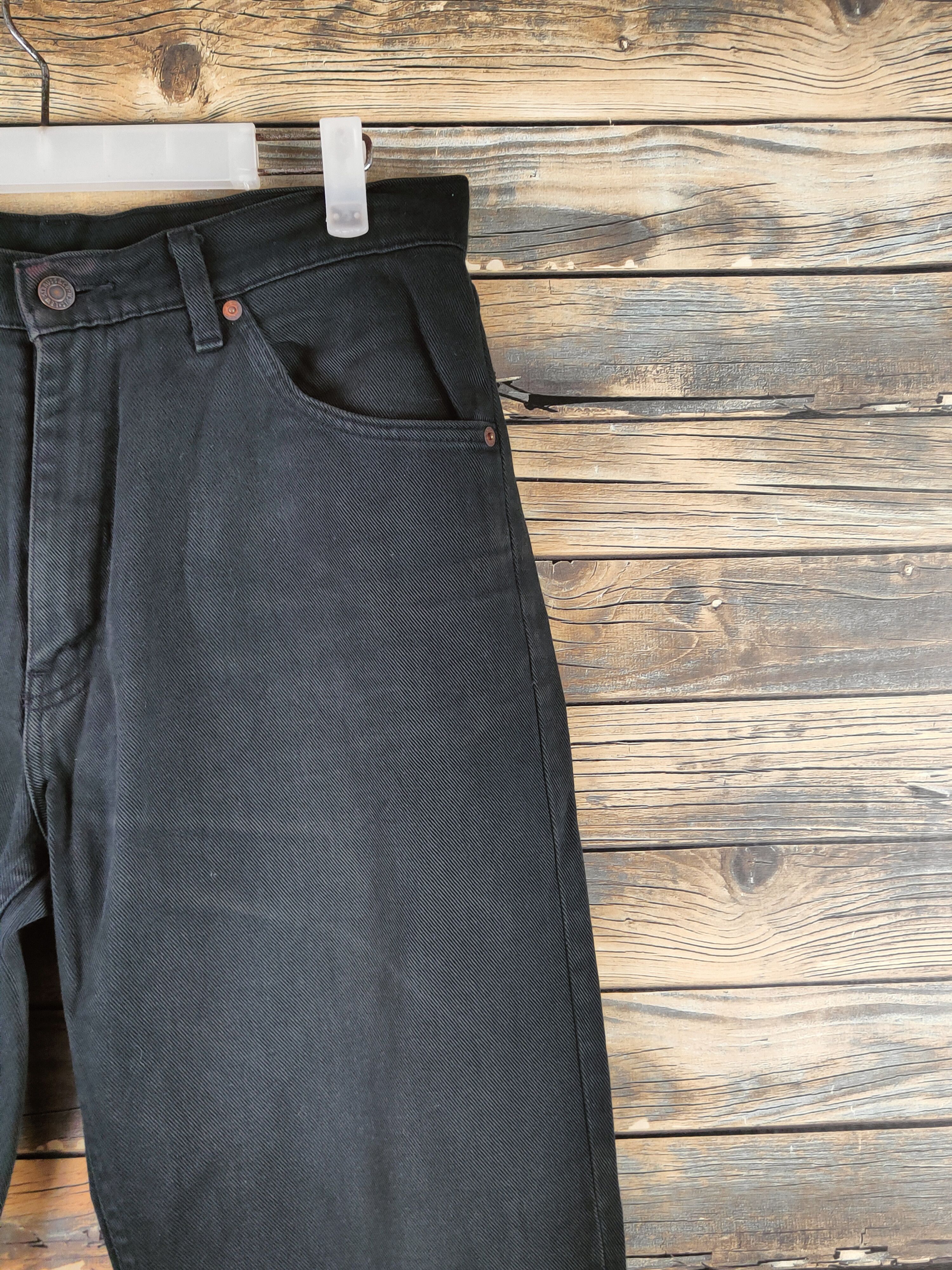 Levi's 607 Levi's Black Orange tab Ripped denim Jeans #S2828 Size US 32 / EU 48 - 5 Thumbnail