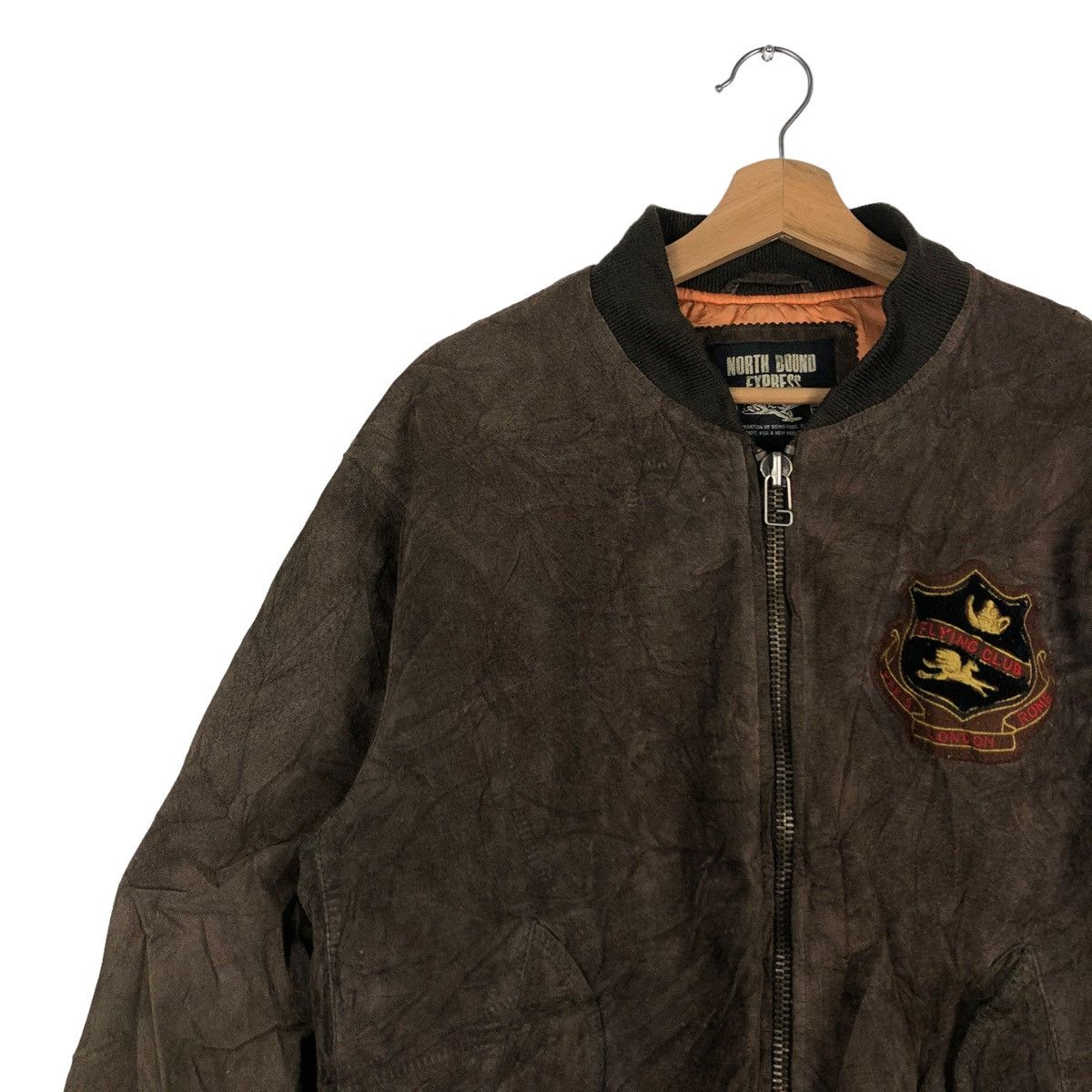 Vintage 🔥90’s Vintage Bomber Leather Jacket North Bound Big Logo Size US L / EU 52-54 / 3 - 6 Thumbnail