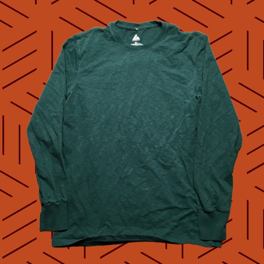 Vintage American Giant Shirt Mens M Green Long Sleeve Crewneck USA Size US M / EU 48-50 / 2 - 1 Thumbnail