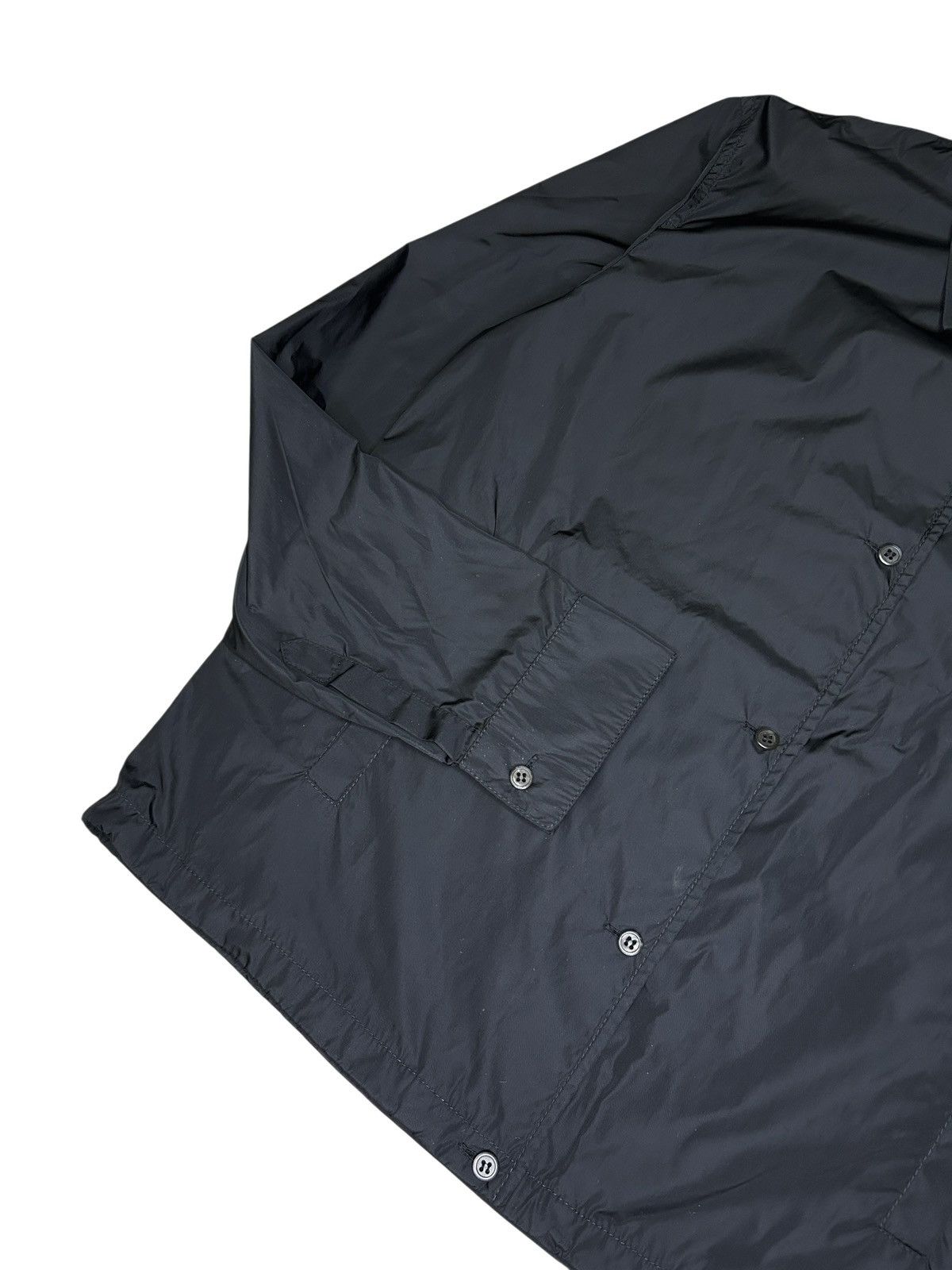 Prada 90s Elasticated Waist Nylon Shirt Size XS / US 0-2 / IT 36-38 - 6 Thumbnail
