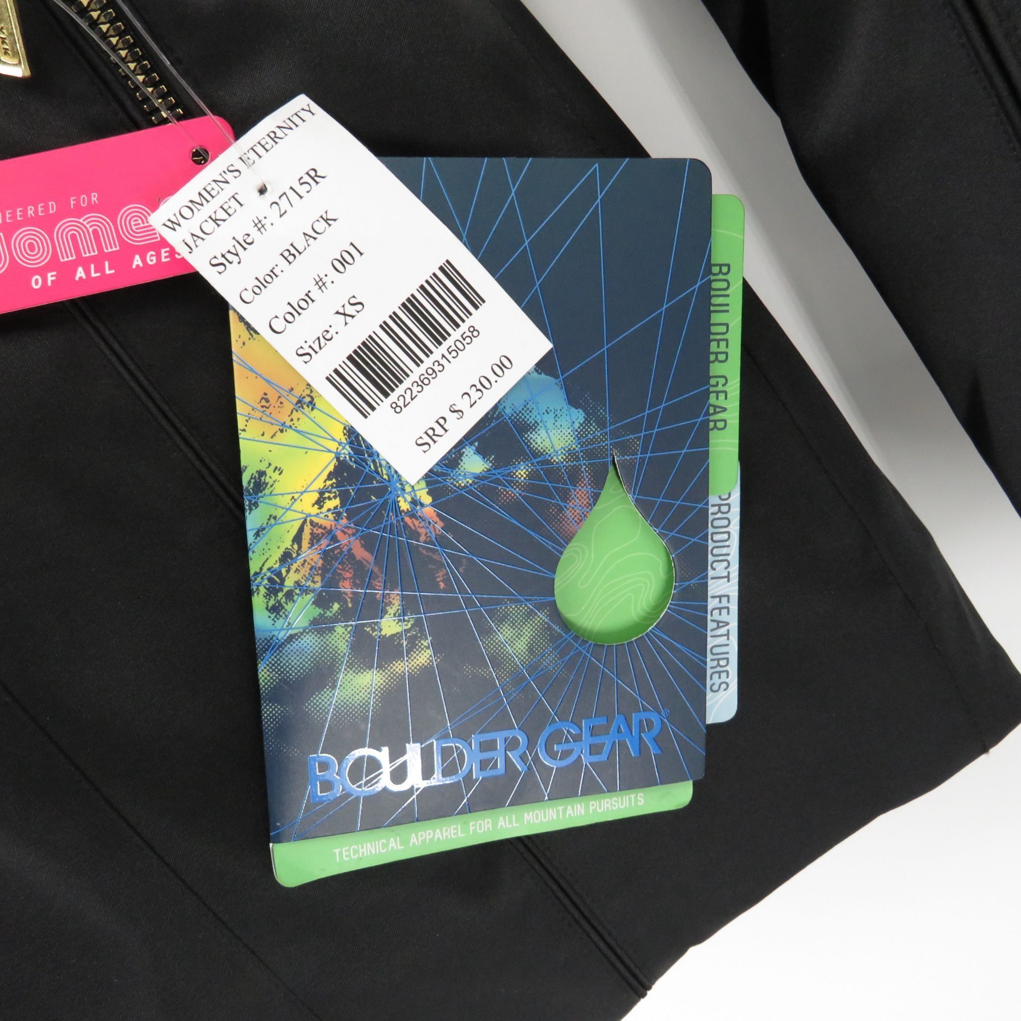 Other Boulder Gear Womens Eternity Jacket XS Black Waterproof Adju Size XS / US 0-2 / IT 36-38 - 4 Thumbnail