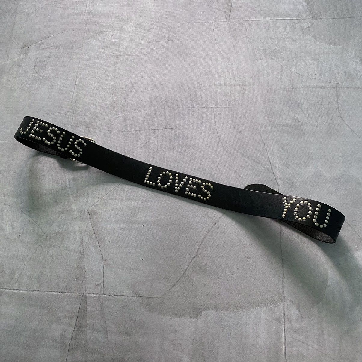 Allsaints × Designer × Streetwear Y2K AllSaints Jesus Loves You Leather ...