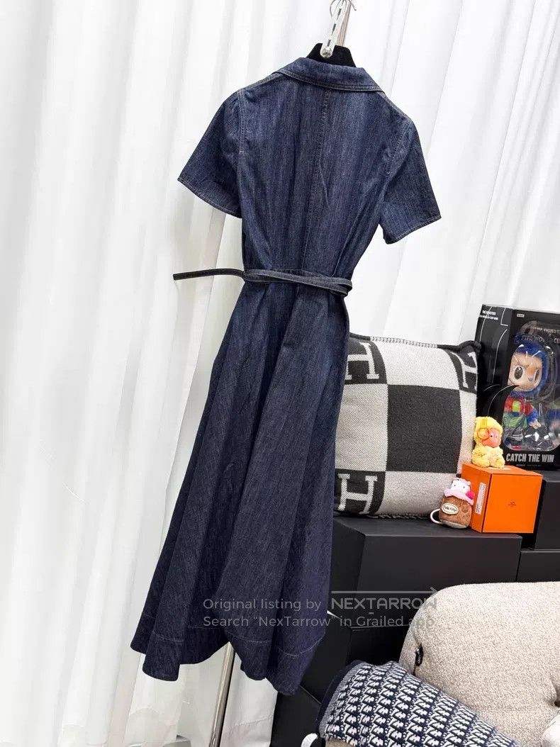 Dior Dior Denim short-sleeved dress Size XXS / US 00 / IT 34 - 3 Thumbnail