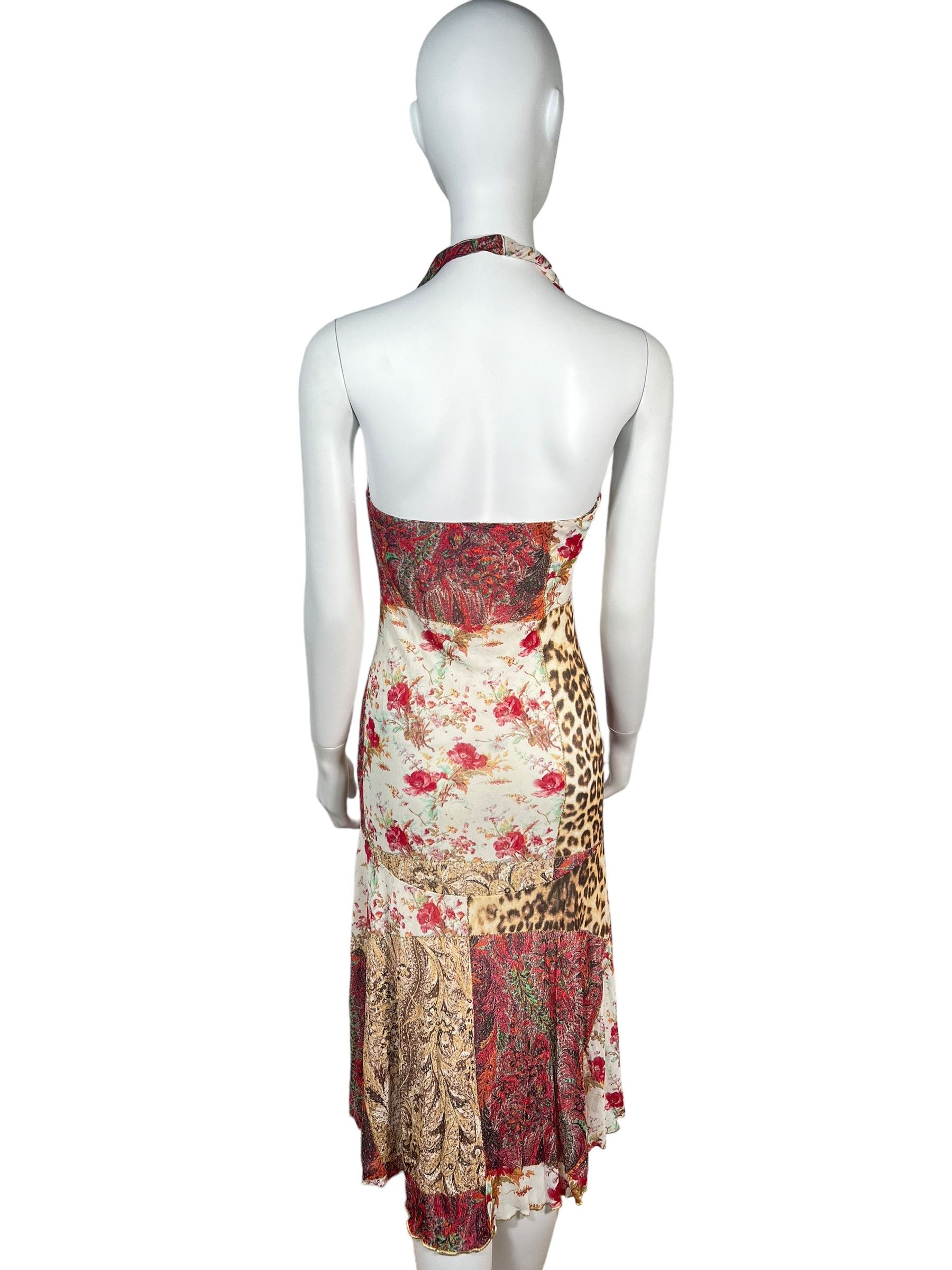 Roberto Cavalli Roberto Cavalli 2004 Patchwork Baroque Animal Print Dress Size S / US 4 / IT 40 - 3 Thumbnail