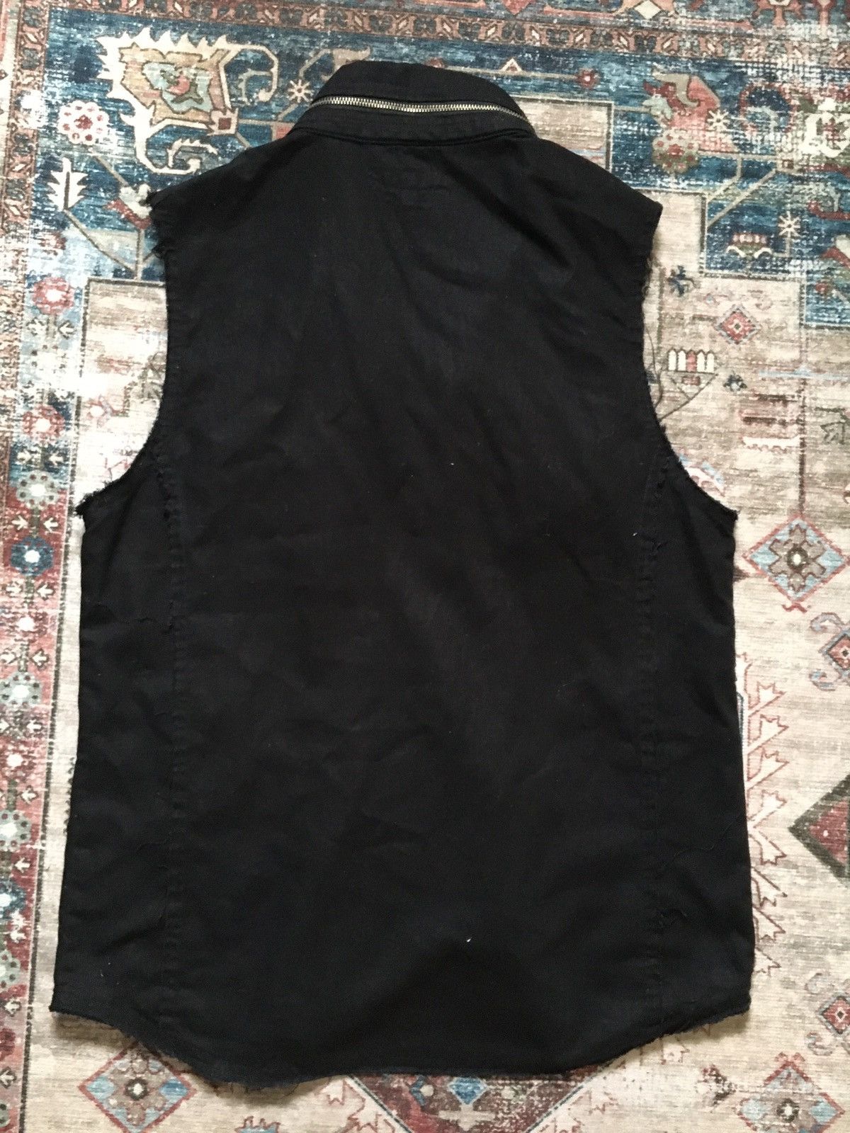 In The Attic In the attic Black Distressed linen Vest Size US L / EU 52-54 / 3 - 2 Thumbnail
