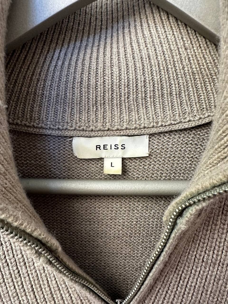Reiss Reiss Fort 1/4 Zip Knit Sweater Beige Long Sleeve Jumper Size US L / EU 52-54 / 3 - 13 Thumbnail